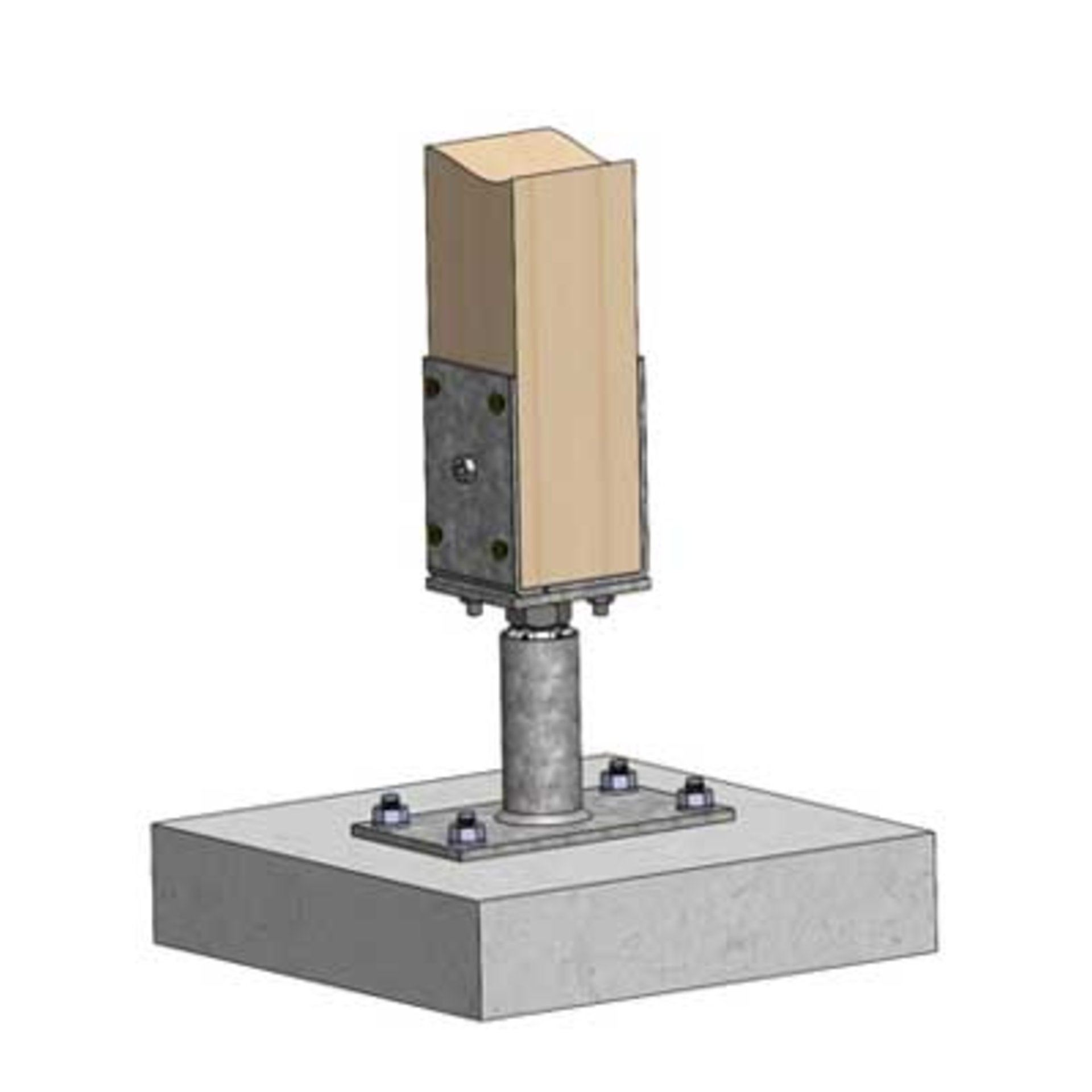 Holzblock, Stütze, Holzpfosten, Montageplatte, Bockstativ