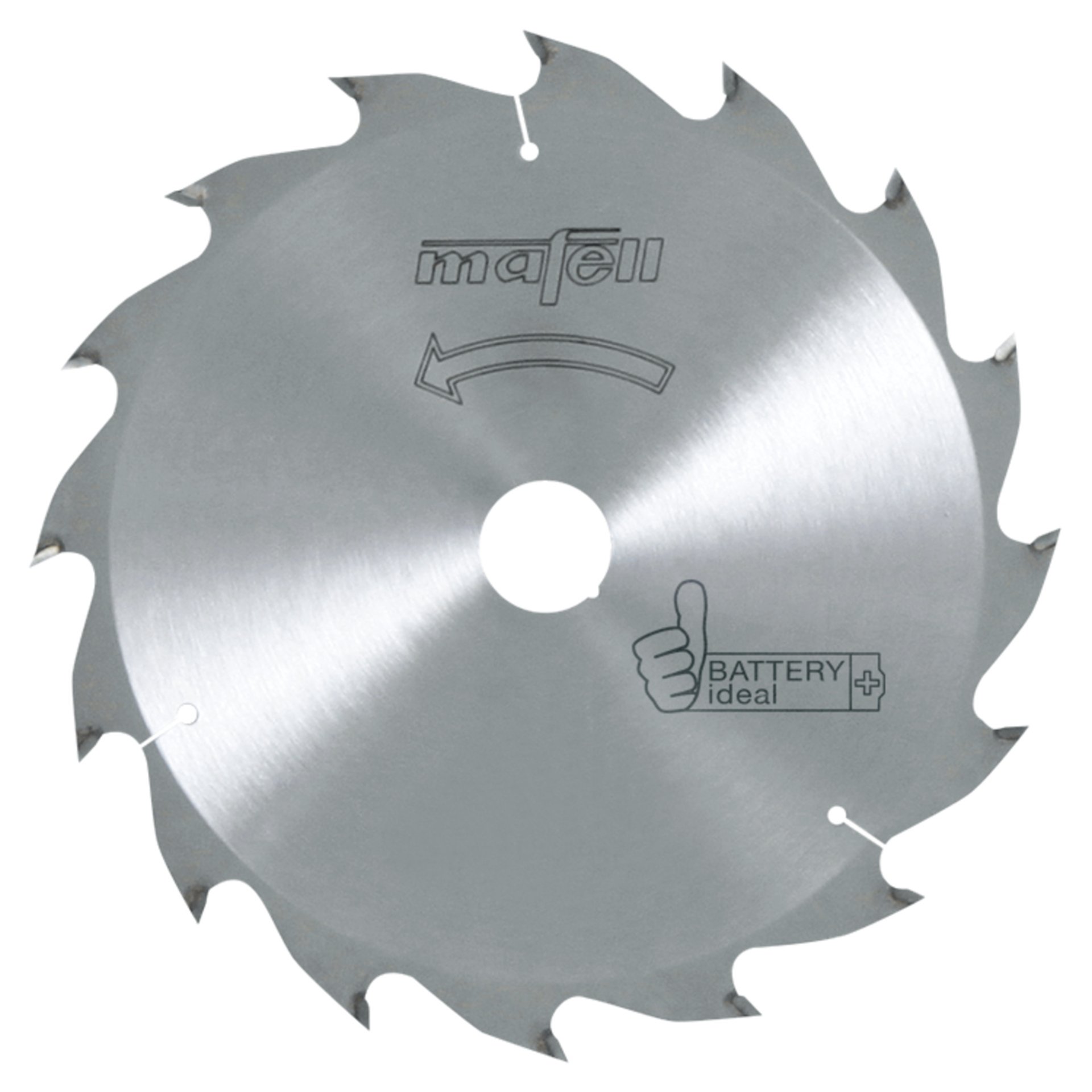 Mafell Sägeblatt-HM, 185 x 1,2/1,8 x 20 mm, Z 16, WZ, Battery ideal, für Längsschnitte in Holz