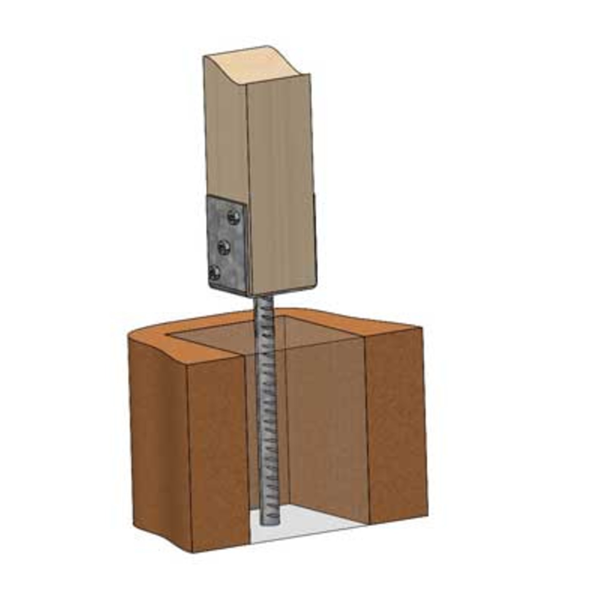 betonpuffer, stahlbolzen, rammpfleock, spannEisen, verbindungselemente