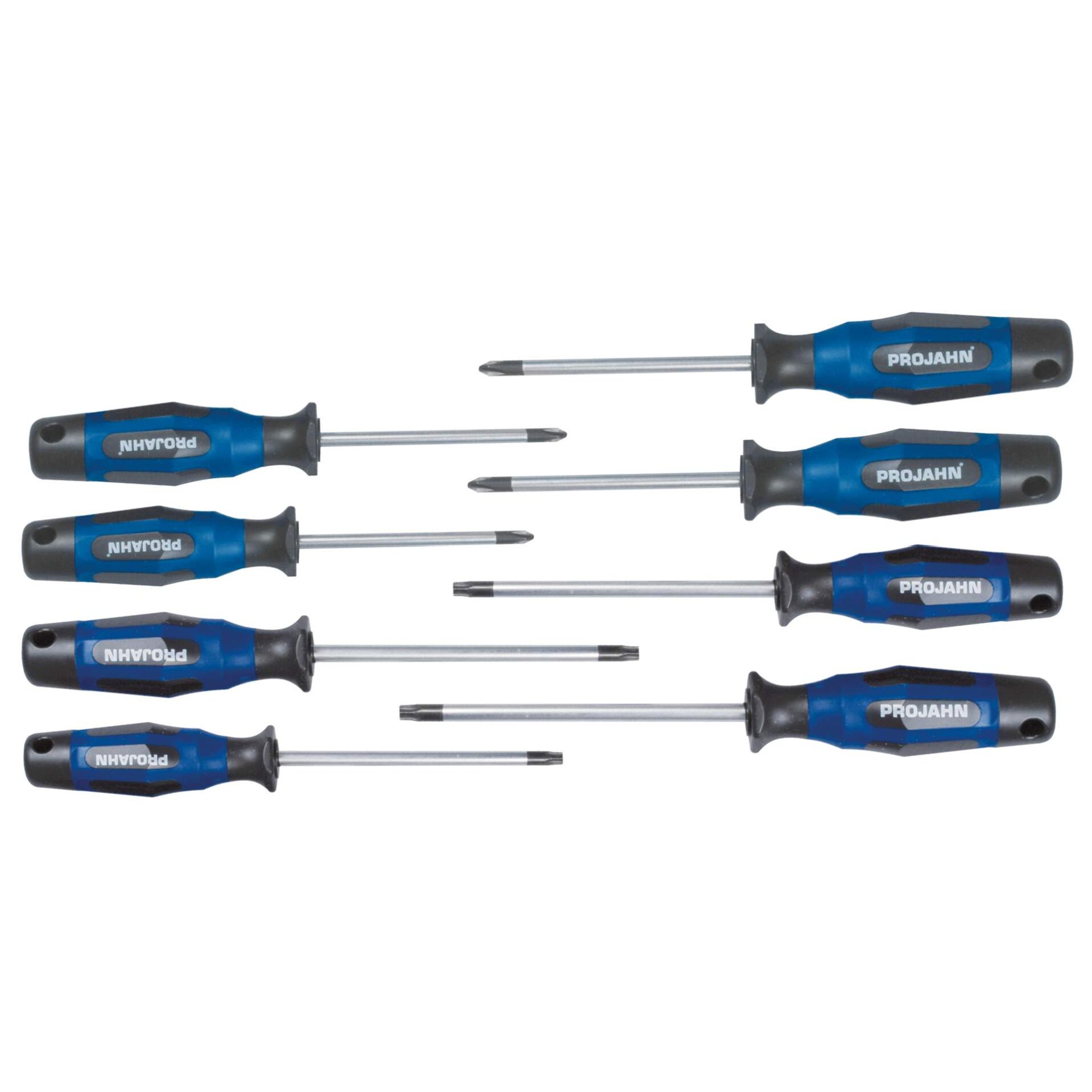 Schraubendreher, Schraubenzieher-Set, Kreuzschlitz, Flachkopf, Profi-Griff