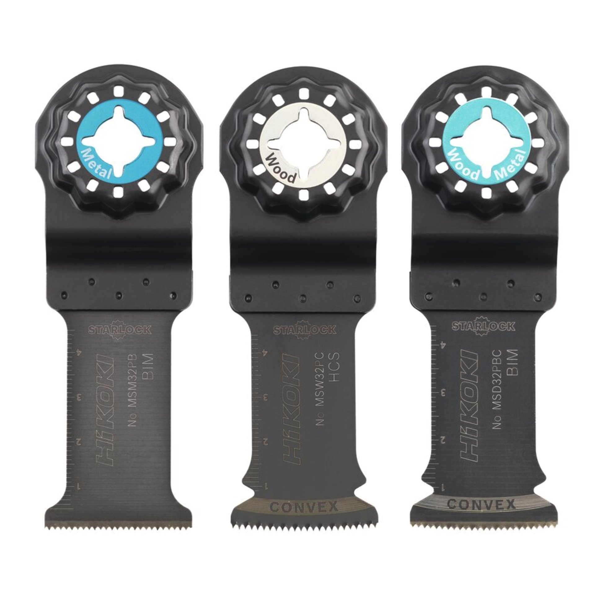 Hikoki Multitool Set 3-teilig; STARLOCK MSD32PBC/MSW32PC/MSM32PB Maschine, Sprach, Rad