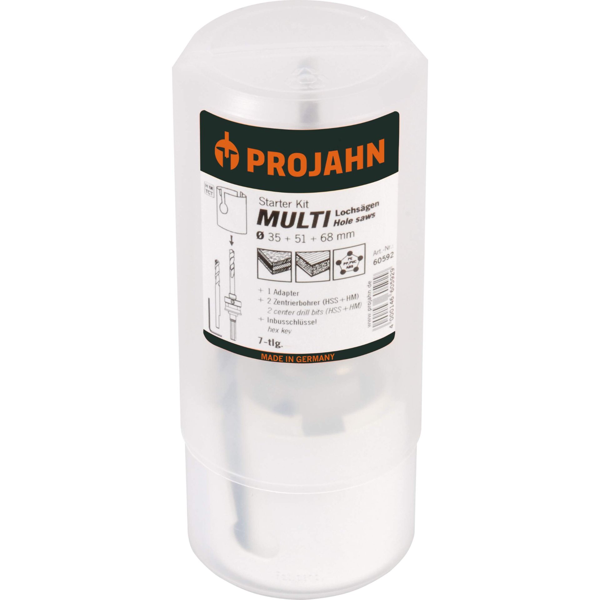 Starter Kit, Hole saws, Multi-saw, Ø 35 51 68 mm, HSS+HM