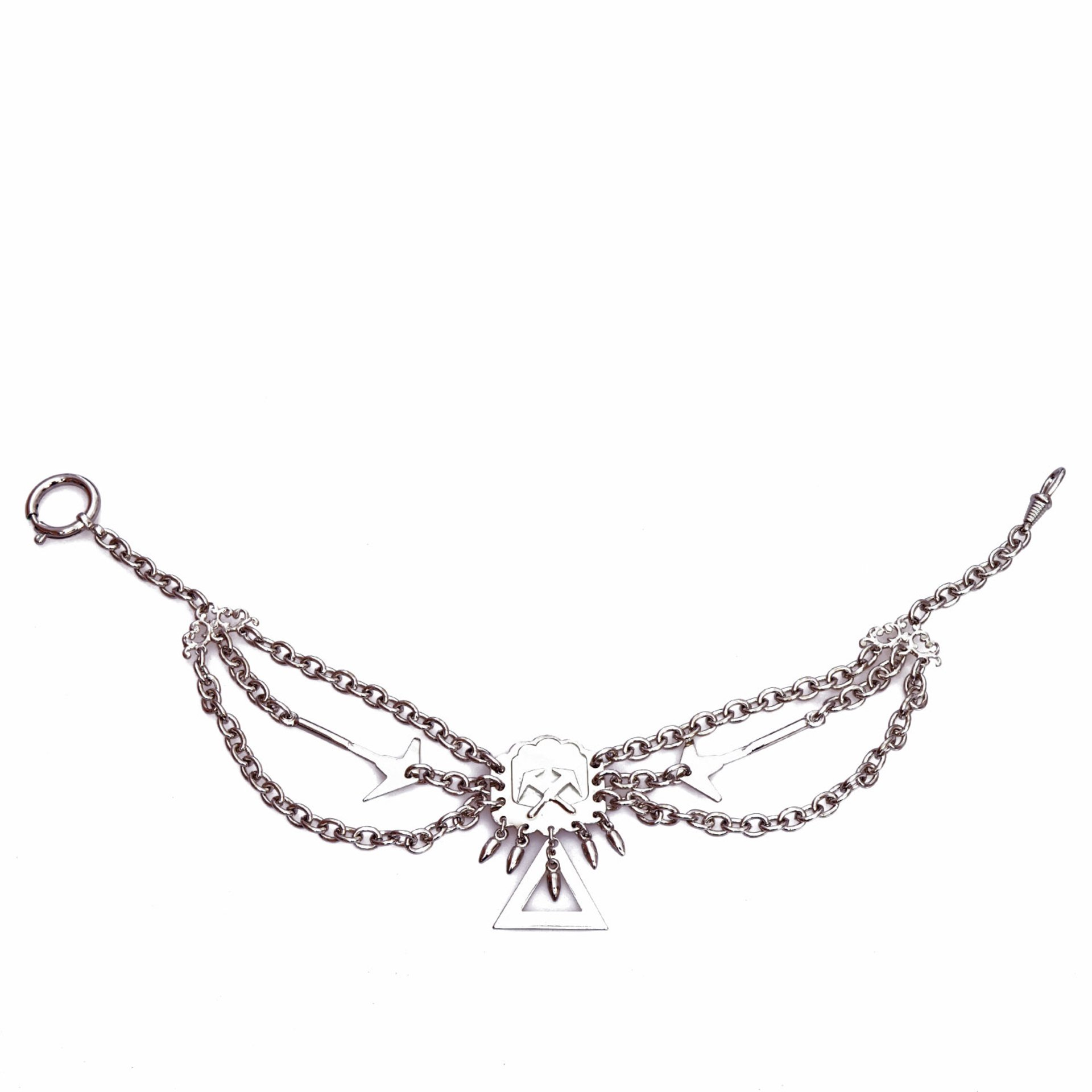 Dachdecker Perlmutterkette - Zunft-Schmuckkette, vernickelt im Etui Zubehor, Schmuck, Halskette, Diamant, Edelstein