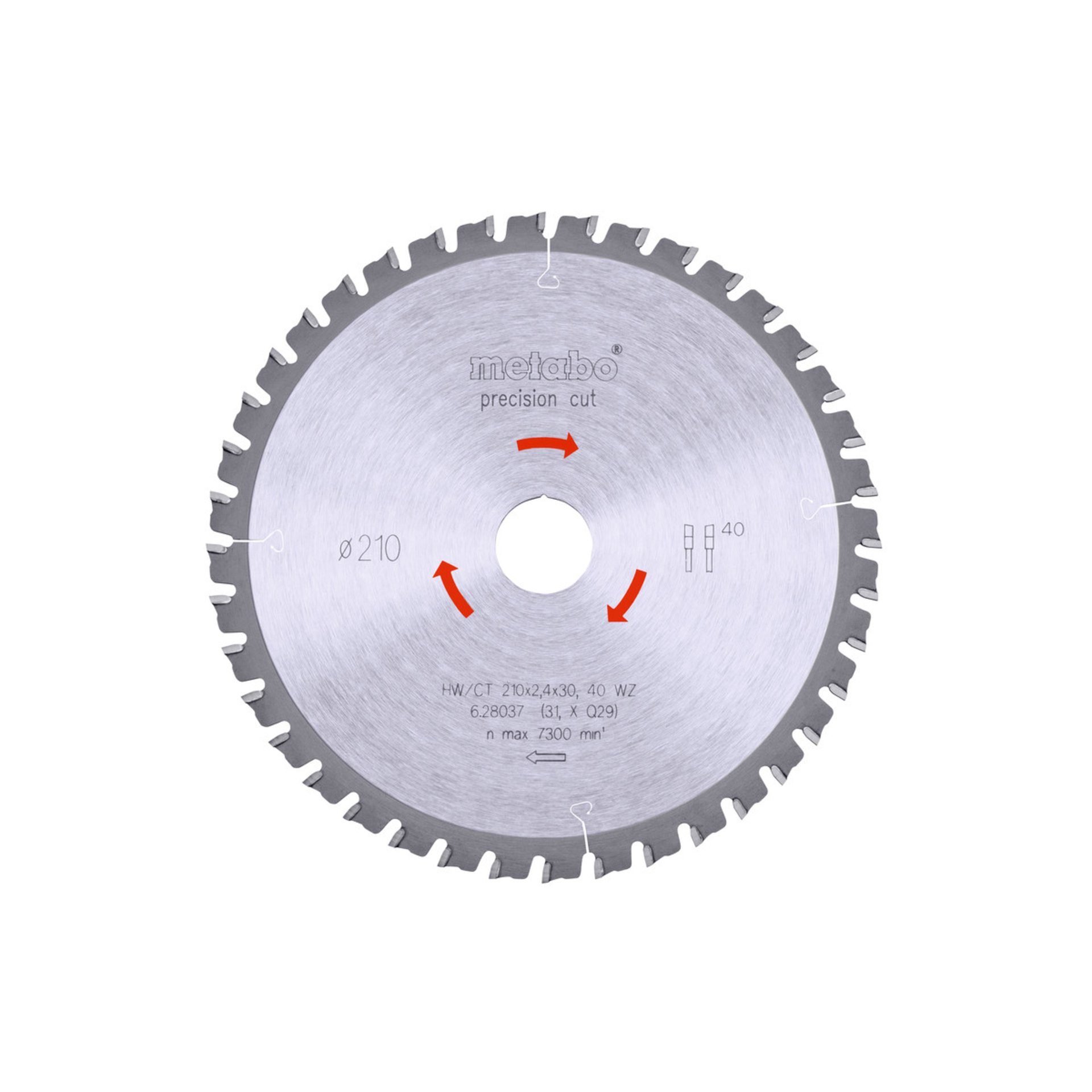 Metabo Sägeblatt "precision cut wood - professional", 210x30, Z40 WZ 3° (628037000) Elektronik, Hardware, Computerausrüstung