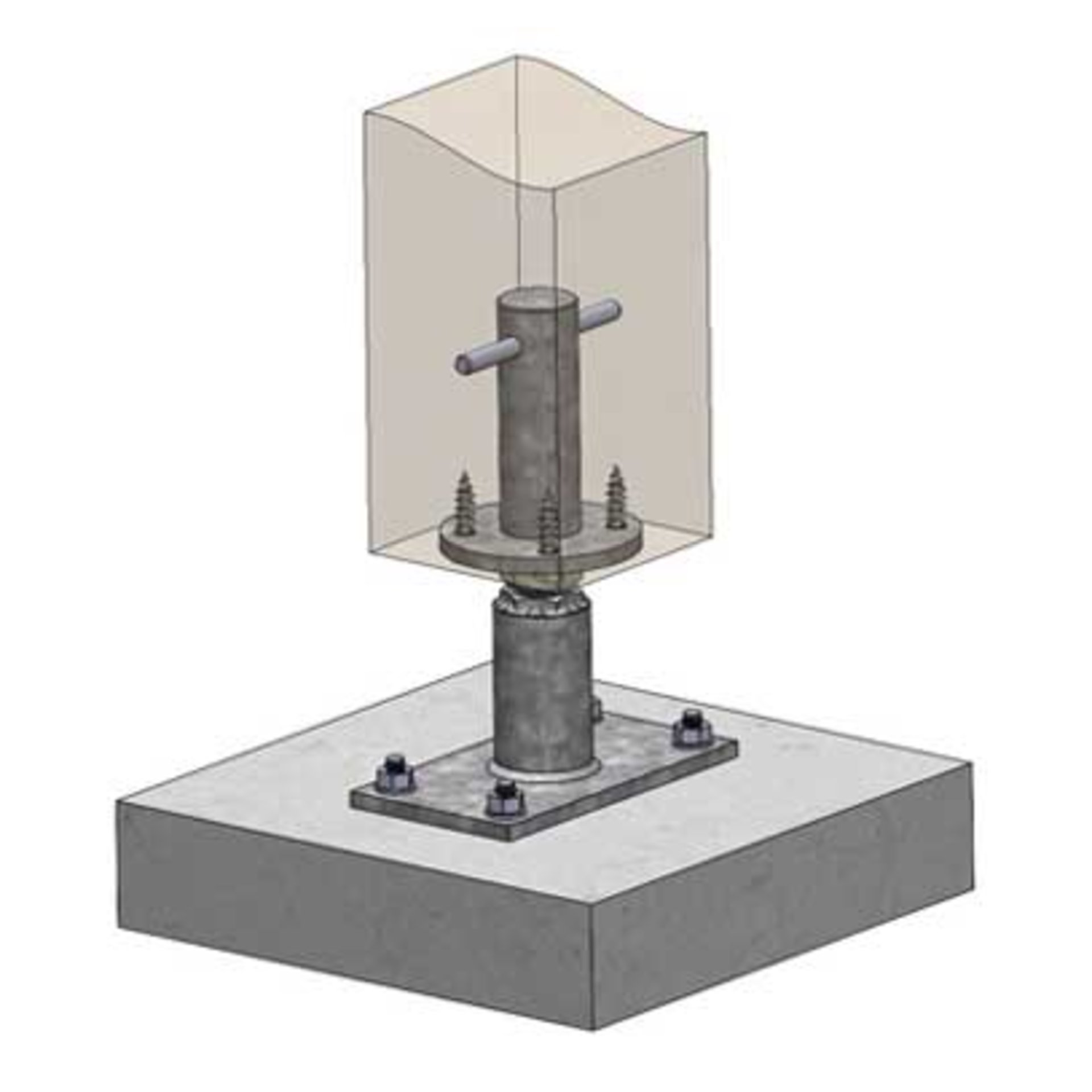 Laboratory stand, Schutzgehäuse, Schraubsrand, Vertikalstange, Plattformmontage