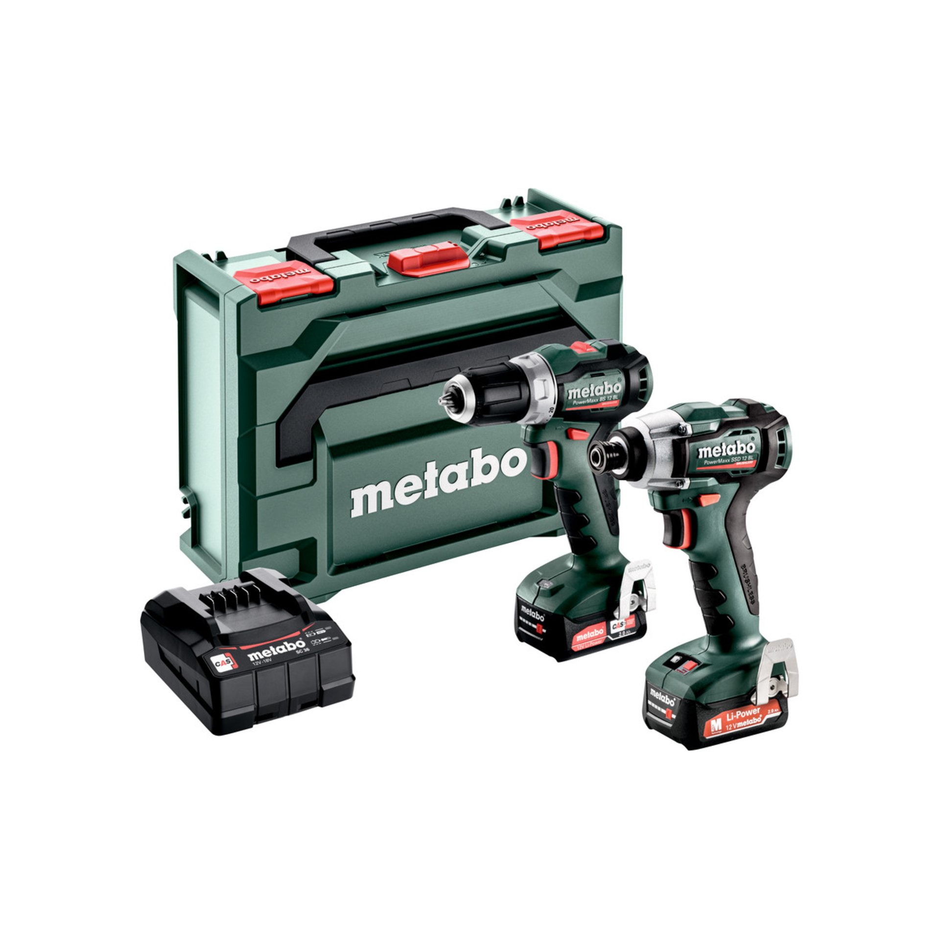 Metabo Akku Combo Set 2.7.3 12 V BL (685228000) - metaBOX 145 Gerät, Elektrische Bohrmaschine, Werkzeug