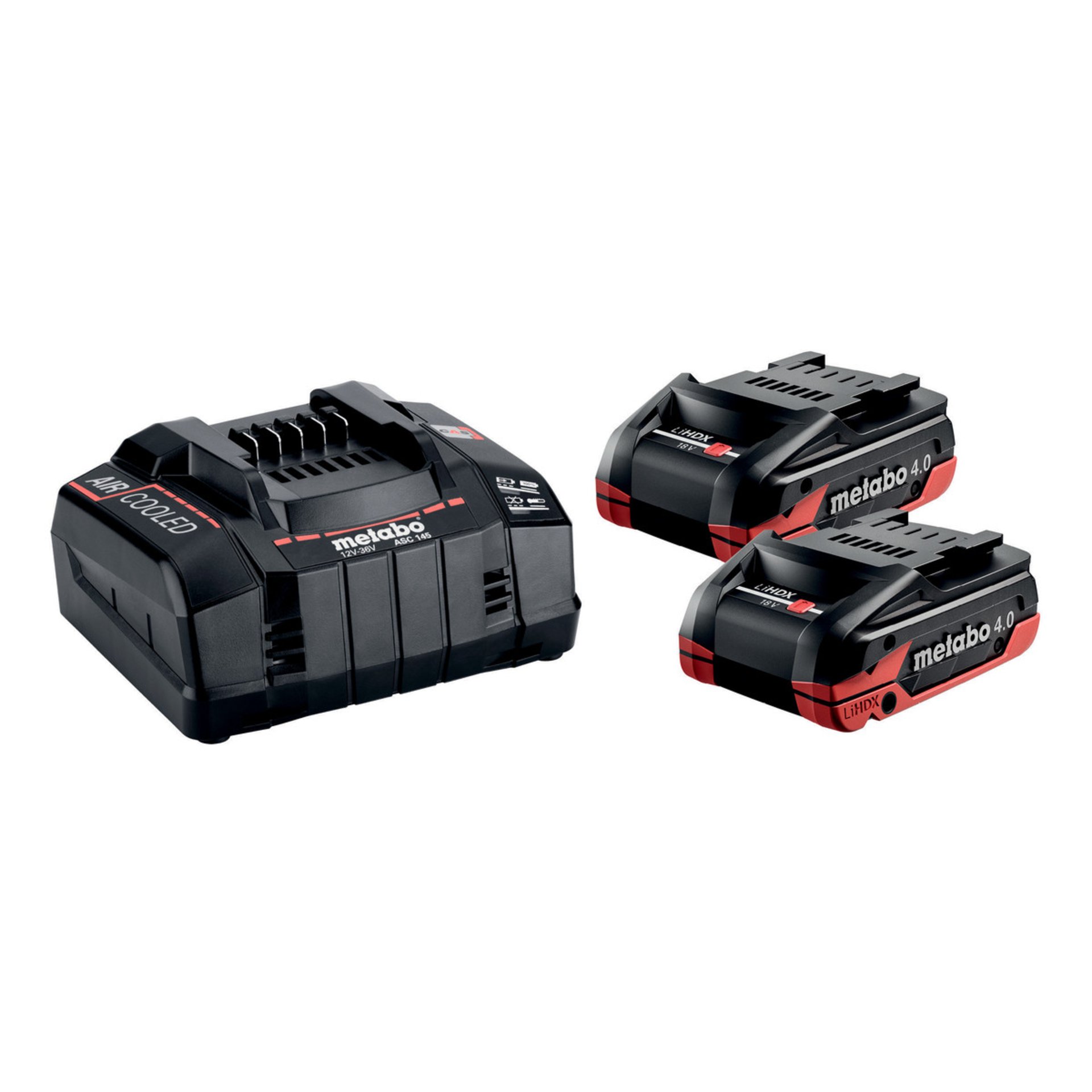 Metabo Basis-Set 2 x LiHDX 4.0 Ah + ASC 145 (685306000)