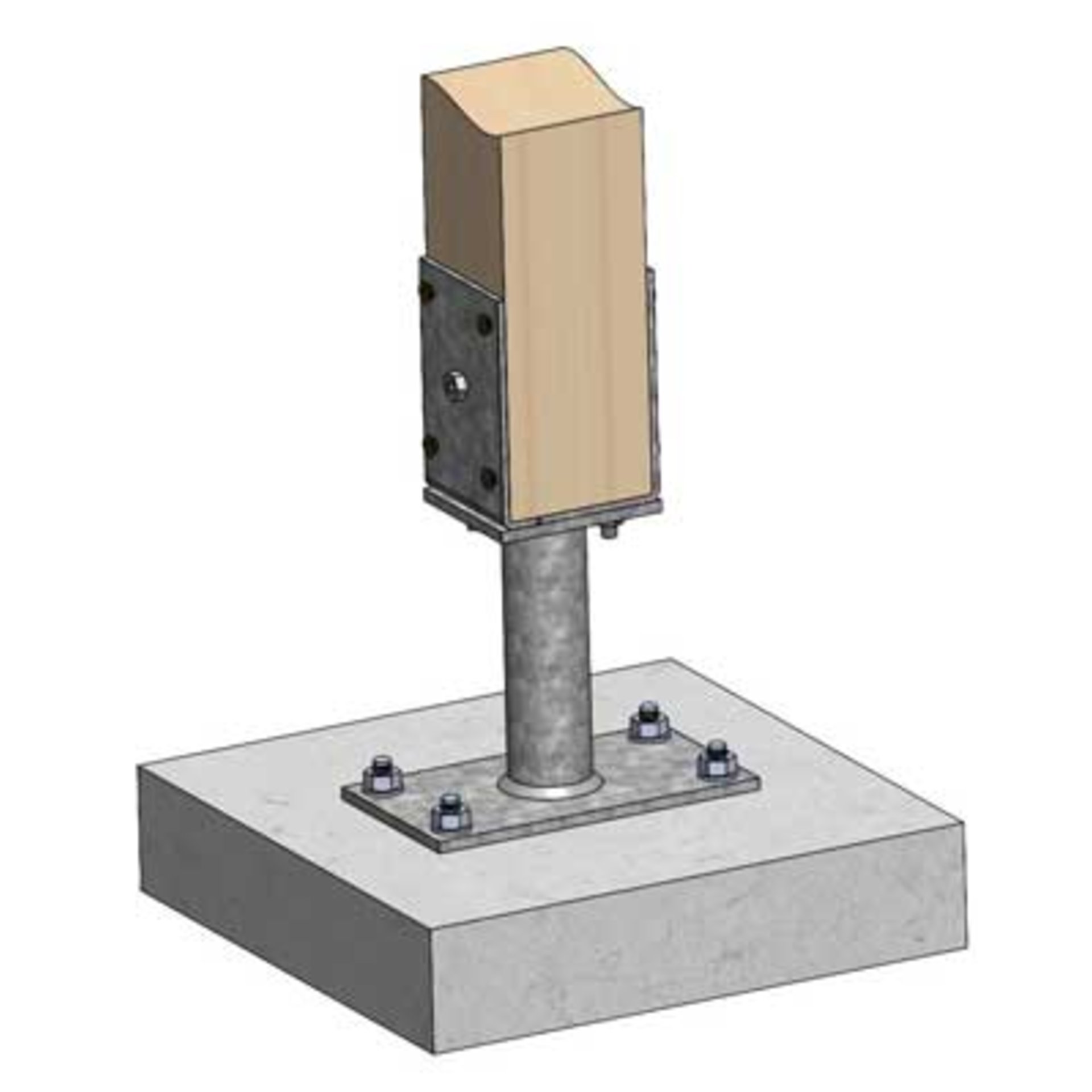 Absorbent, Post, Holzblock, industrieller Ständer, Montagebasis