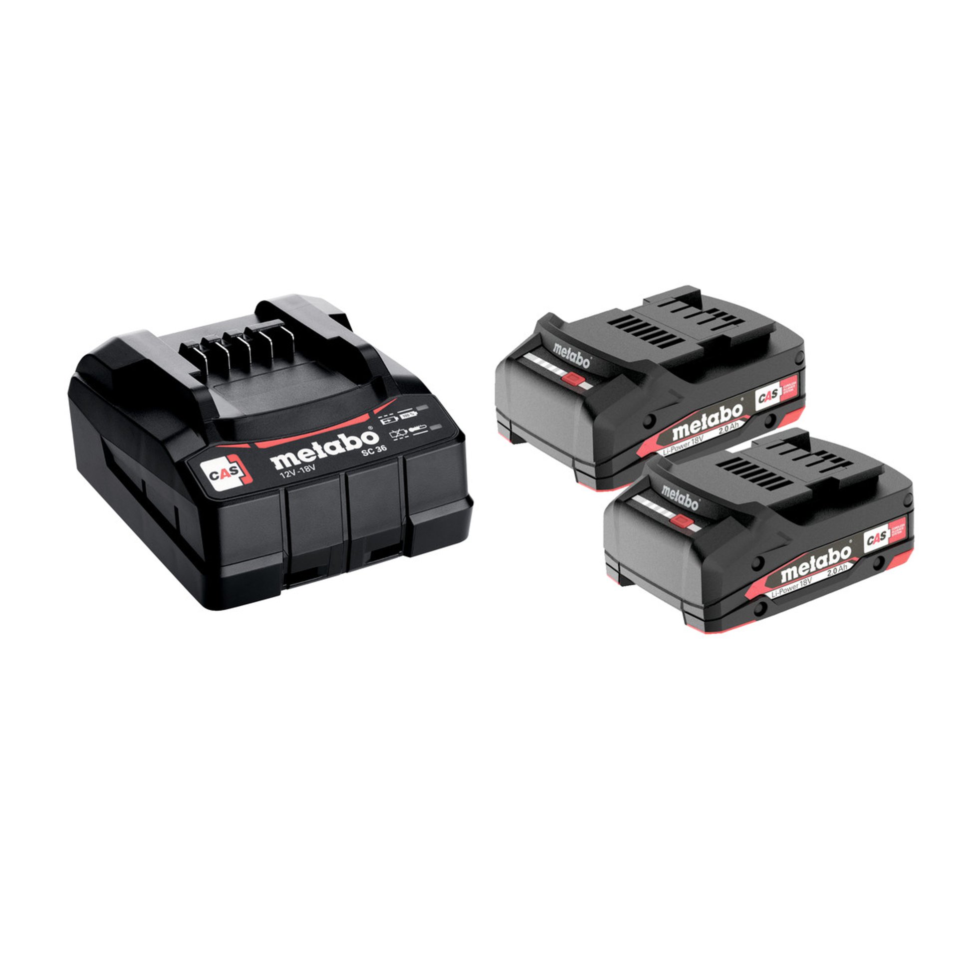 Metabo Basis-Set 2 x 2.0 Ah (685161000) Adapter, Elektronik