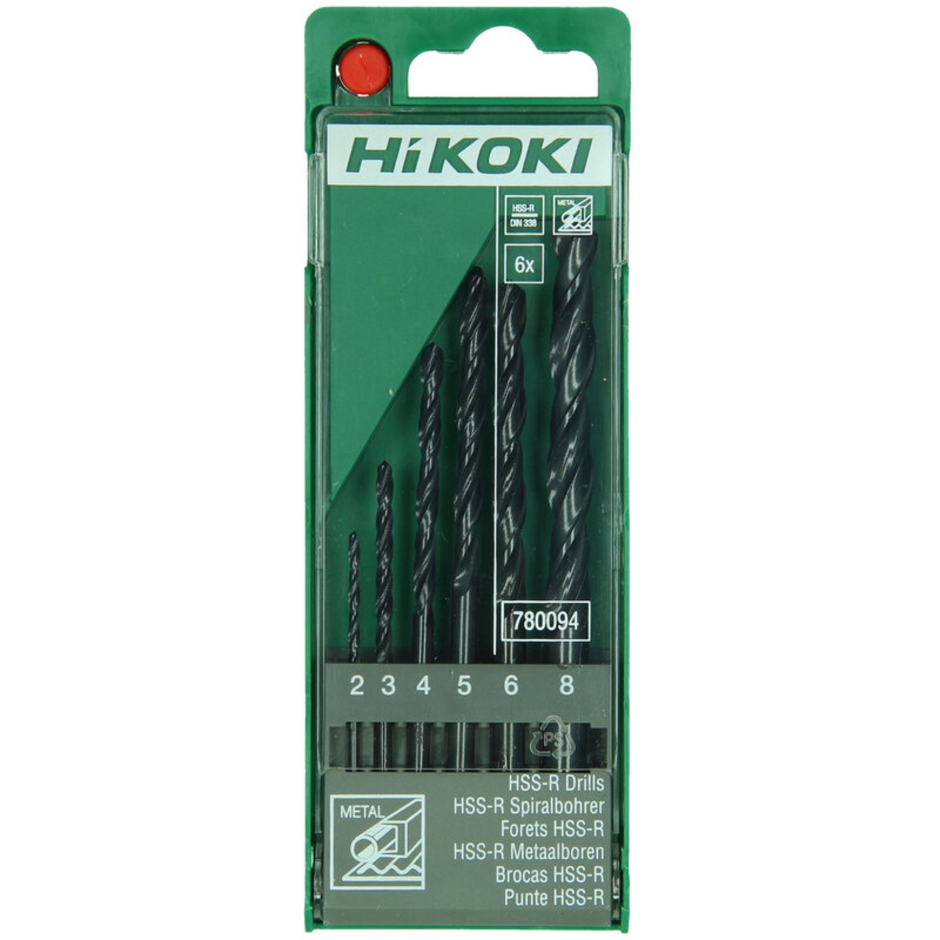 Hikoki Metallbohrerset (6-teilig) 2/3/4/5/6/8
