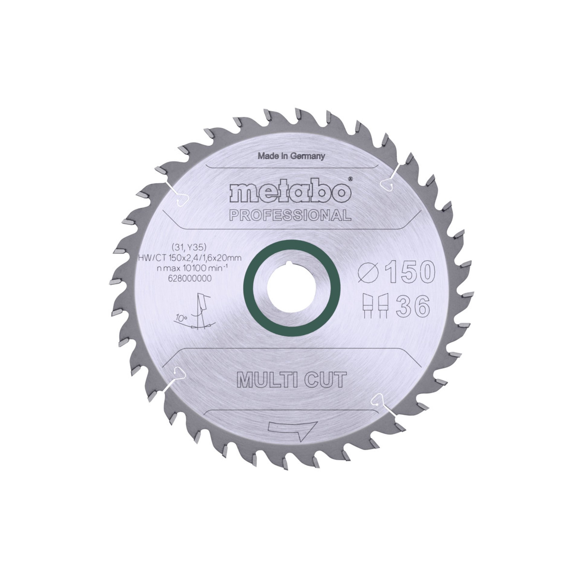 Metabo Sägeblatt "multi cut - professional", 150x20, Z36 WZ 10°  (628000000) Elektronik, Hardware, Computerausrüstung