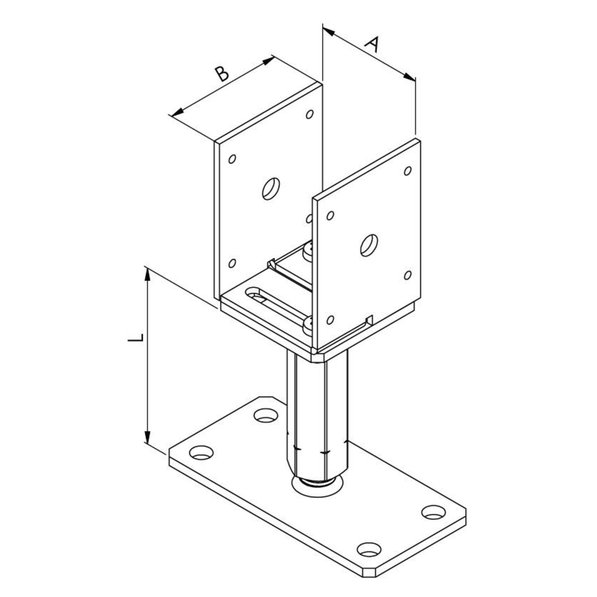 Verankerung, Scharnierhalter, Montageplatte, Stahlkonstruktion, Halterung
