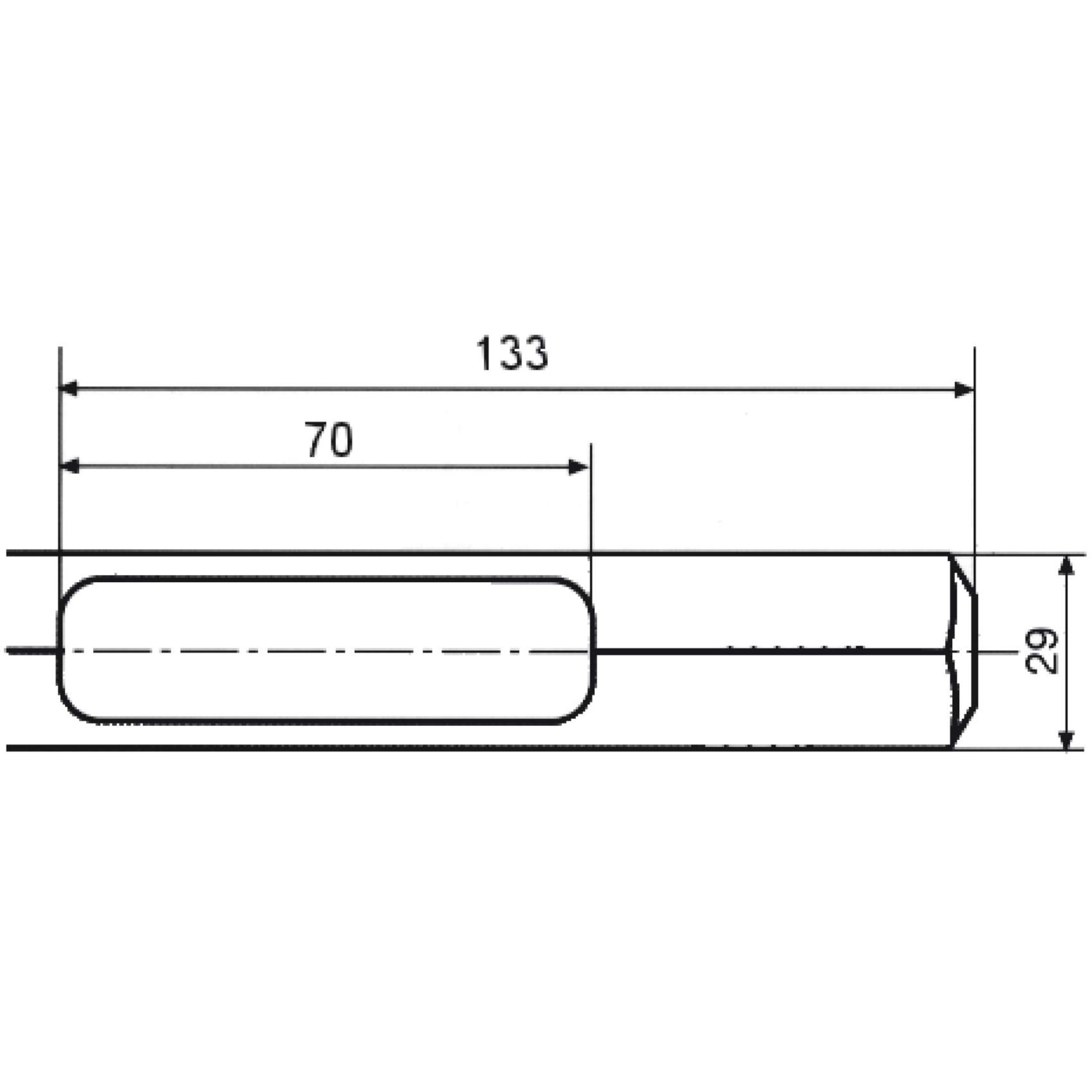 rohr, oval, führung, technische zeichnung, dimensionen