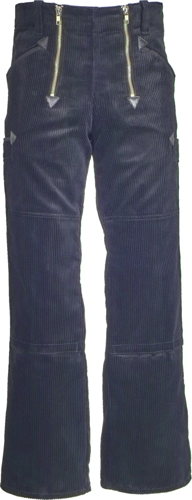 JOB-Zunfthose aus Trenkercord schwarz mit Schlag u. Knietaschen