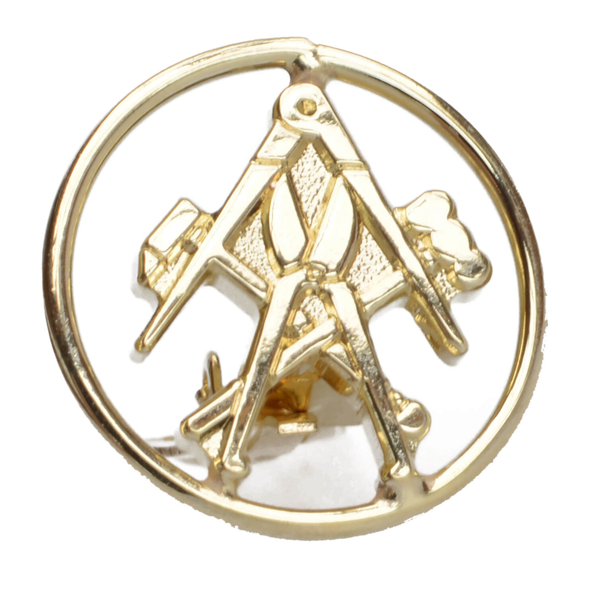 Klempner, Spengler Ohrclip, vergoldet im Etui Zubehor, Abzeichen, Logo, Symbol, Medaillon