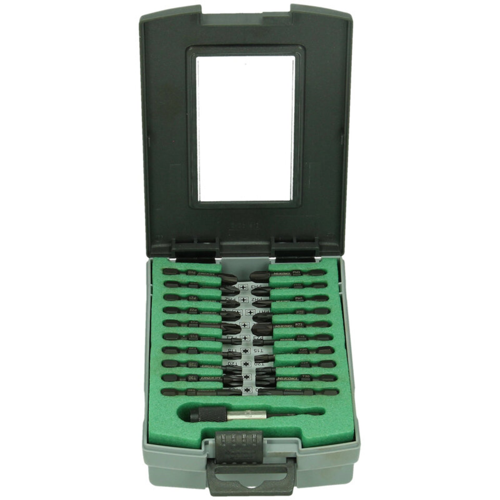 Hikoki Bit-Box 1/4", 21-teilig, 38mm, schlagfest Hikoki Bit-Box 1/4", 21-teilig, 38mm, schlagfest