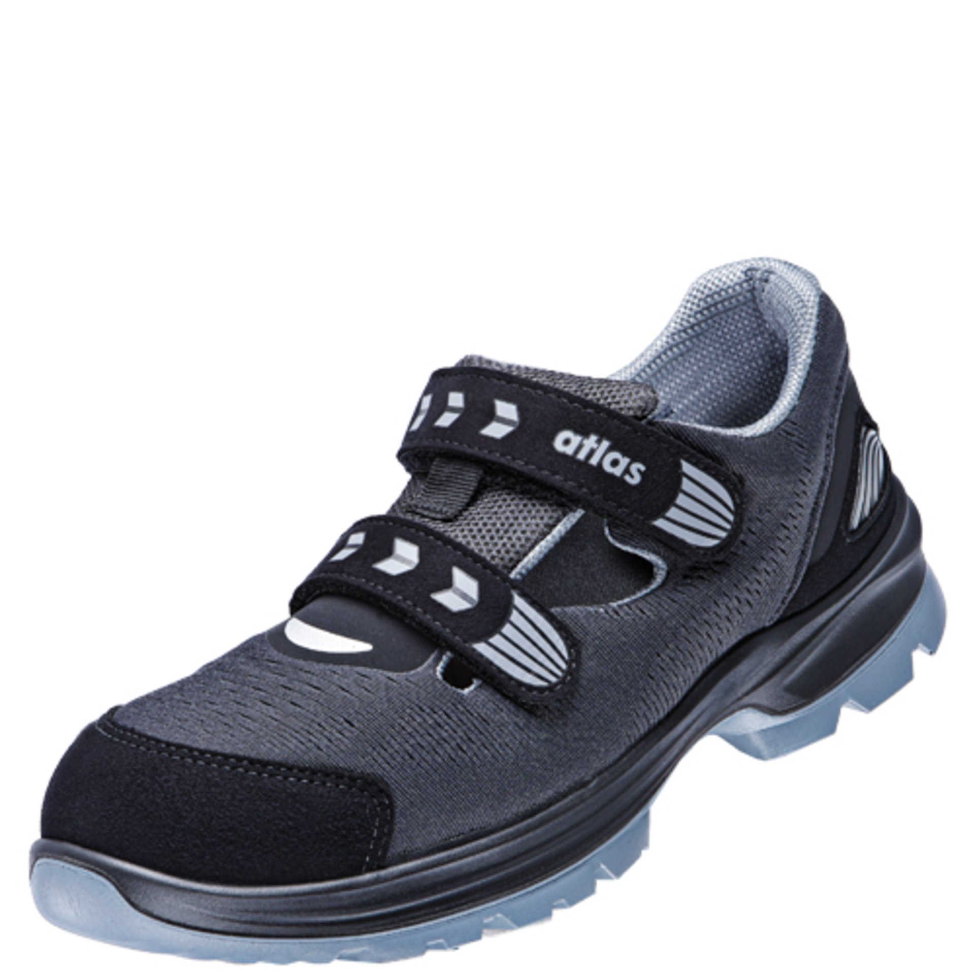 Sneaker, Sportschuh, Mesh-Obermaterial, Klettverschluss, Dunkelgrau