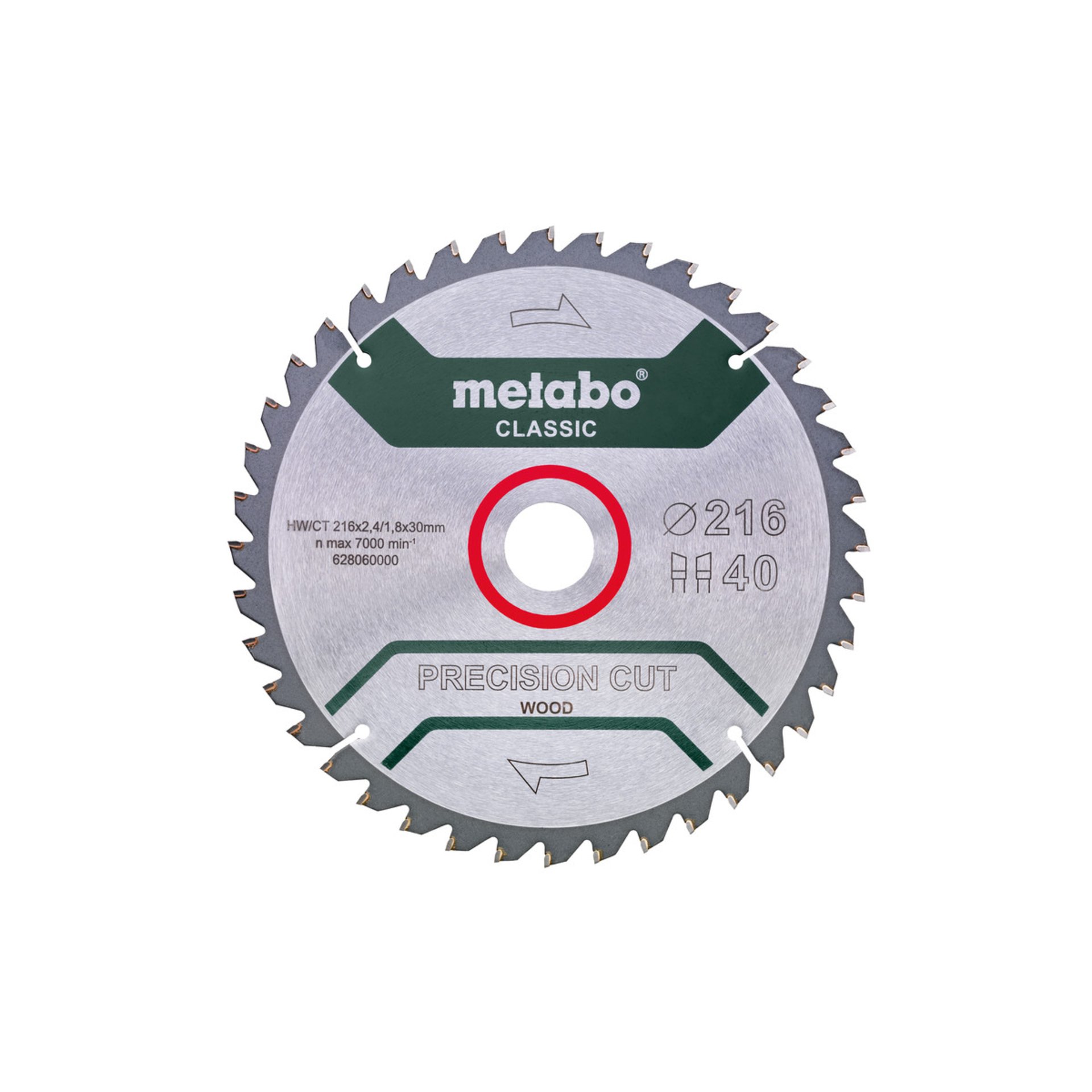 Metabo Sägeblatt "precision cut wood - classic", 216x30, Z40 WZ 5°neg. (628060000) Elektronik, Hardware, Computerausrüstung