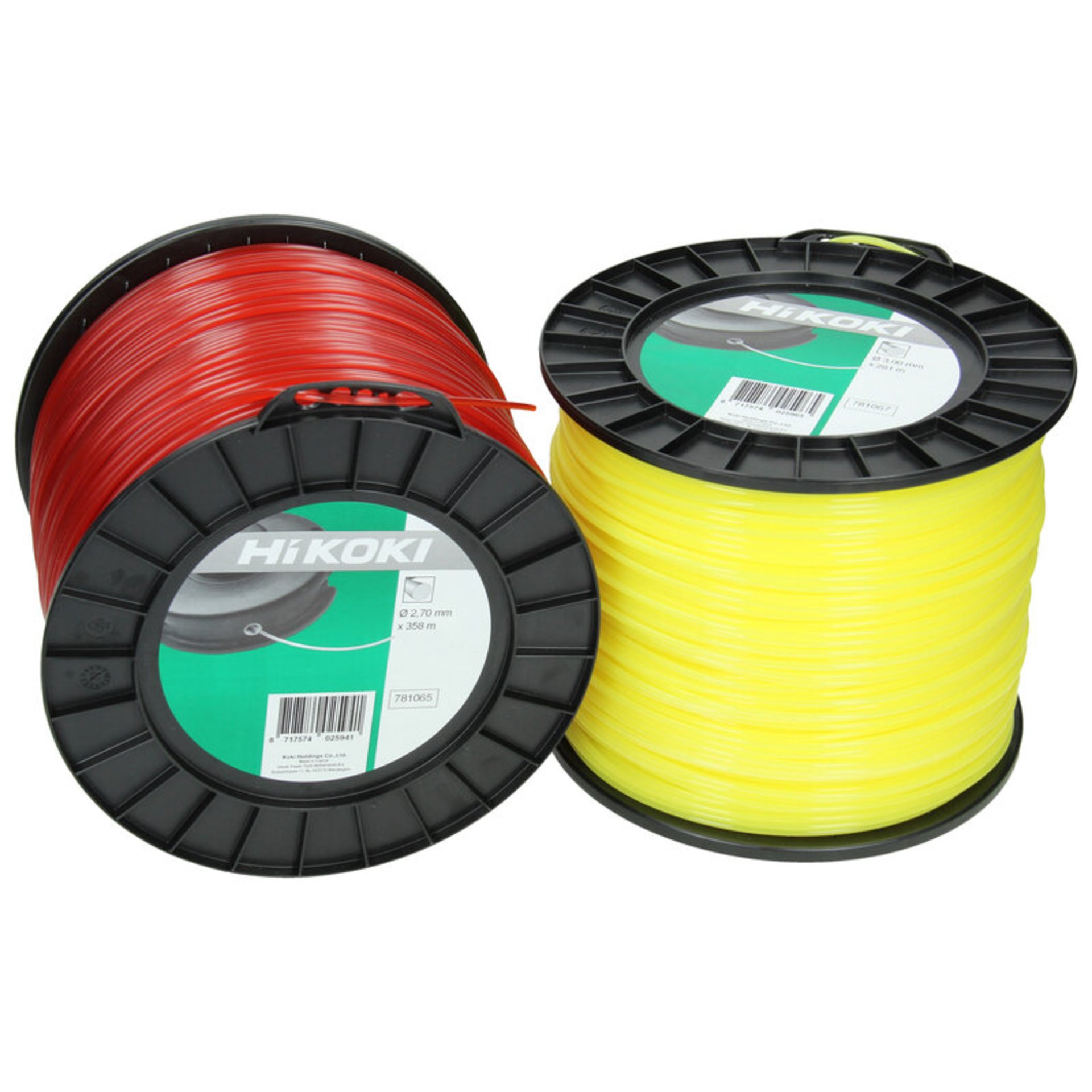 Hikoki Trimmerfaden quadratisch 2.4mm orange  L=206m (1350 gr) Maschine, Rad