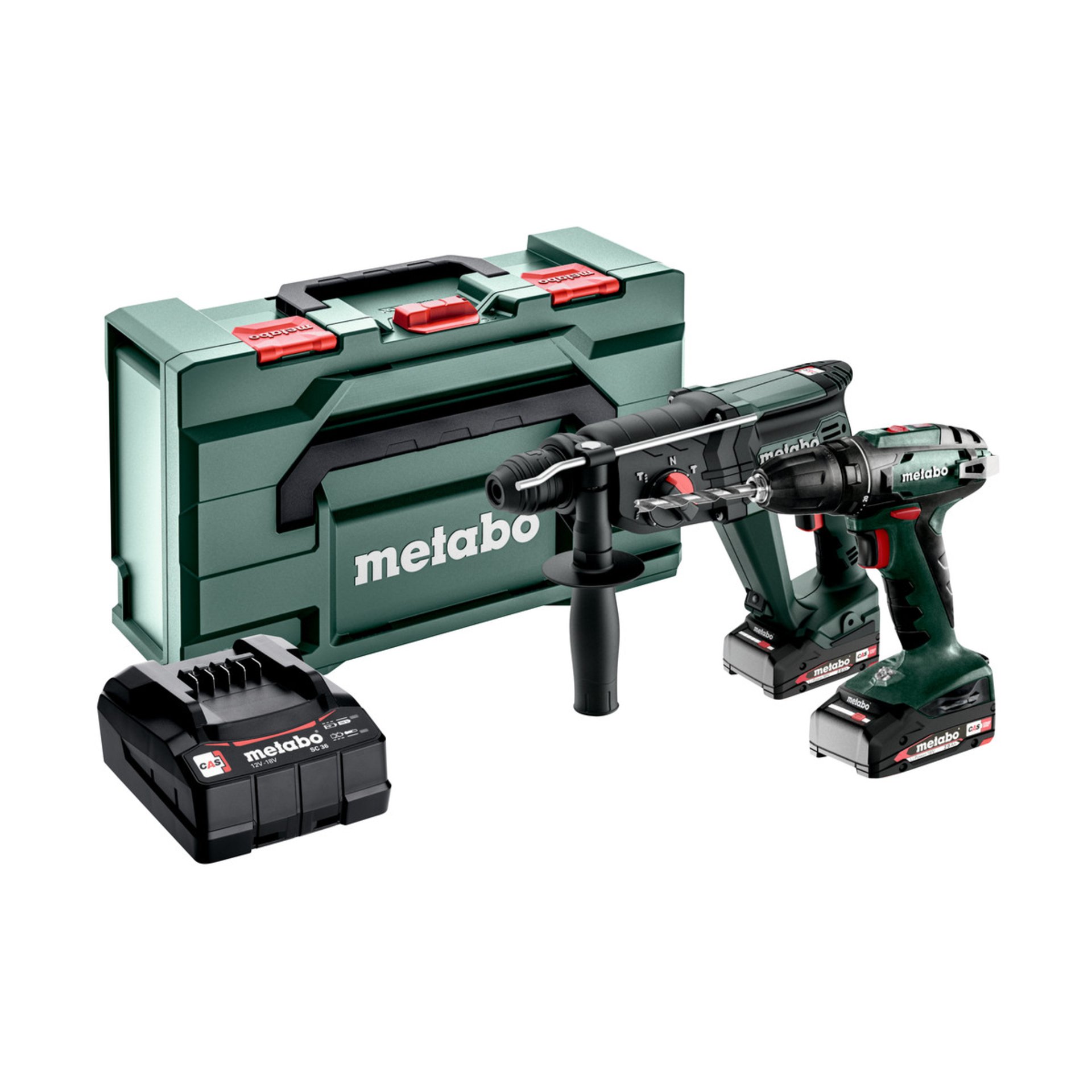 Metabo Akku Combo Set 2.3.2 18 V (685216500) - metaBOX 165 L Gerät, Elektrische Bohrmaschine, Werkzeug