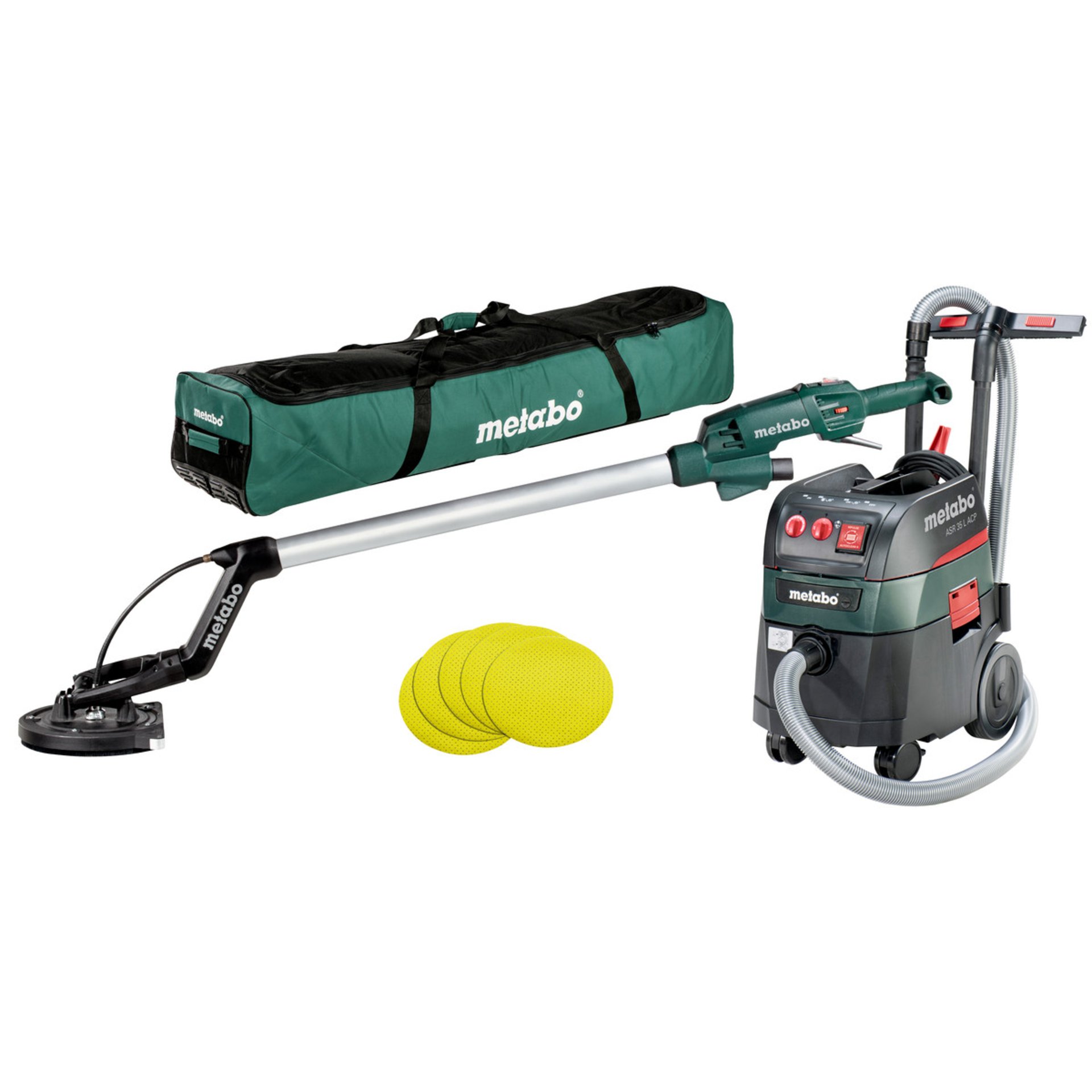 Metabo Set Langhalsschleifer LSV 5-225 + Allessauger ASR 35 L ACP (690885000) - Werkzeugtasche Gerät, Elektrische Bohrmaschine, Werkzeug