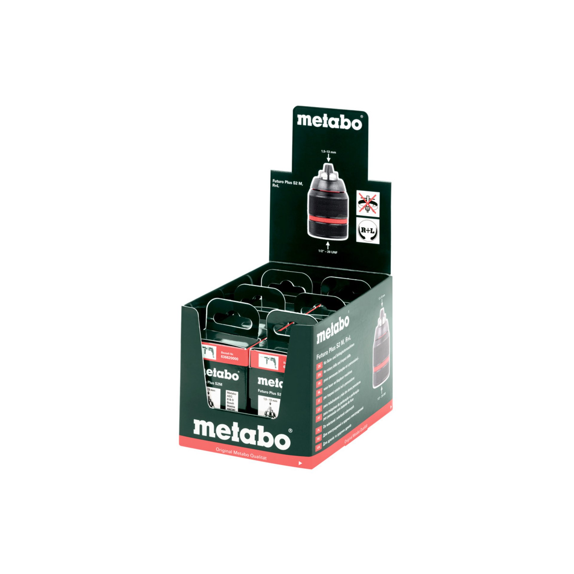 Metabo Bohrfutterdisplay Futuro Plus S2M, 636620000 (636624000) Brenner, Elektrisches Gerät, Ofen, Flasche, Erste Hilfe