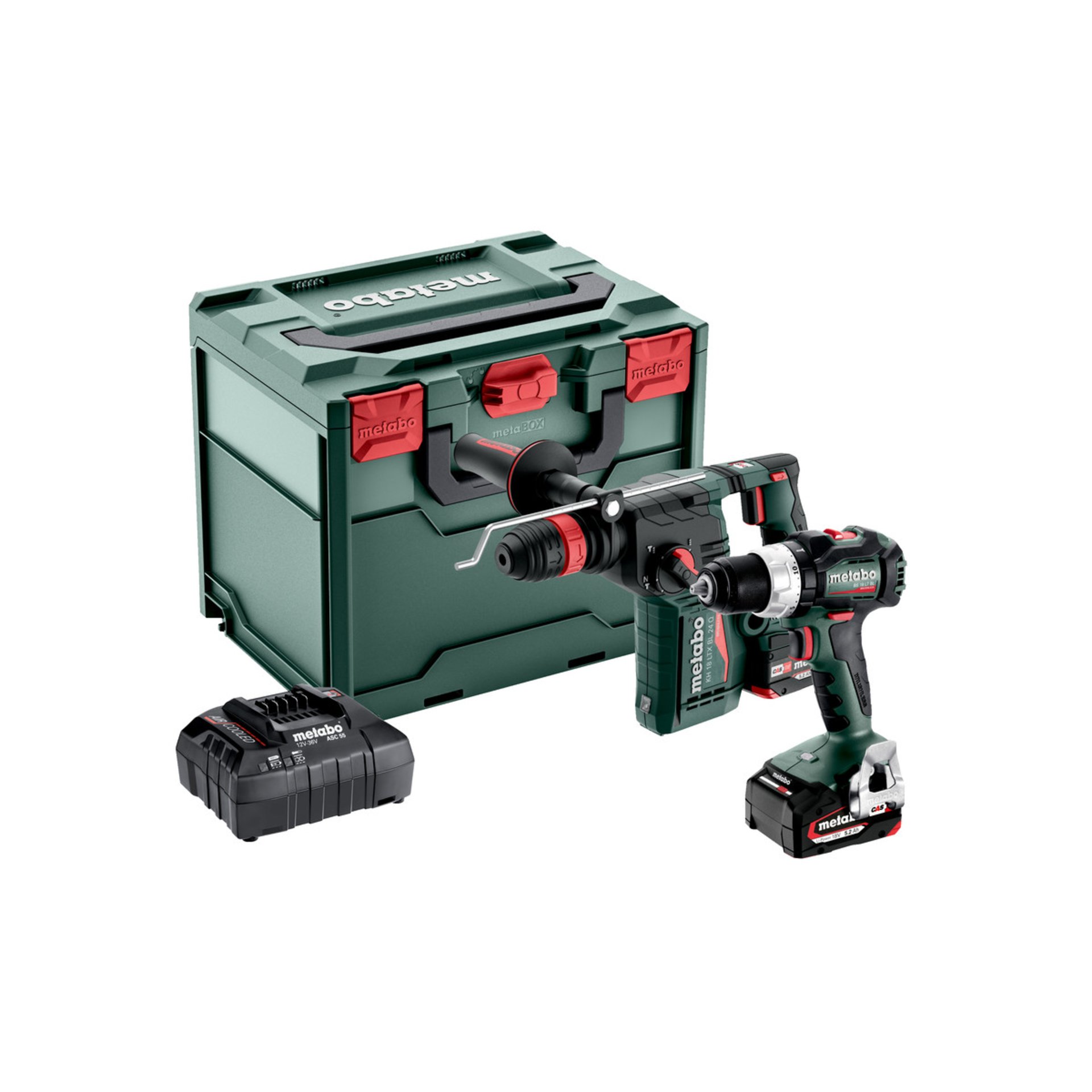 Metabo Akku Combo Set 2.4.8 18 V (685219650) - metaBOX 340 Gerät, Elektrische Bohrmaschine, Werkzeug