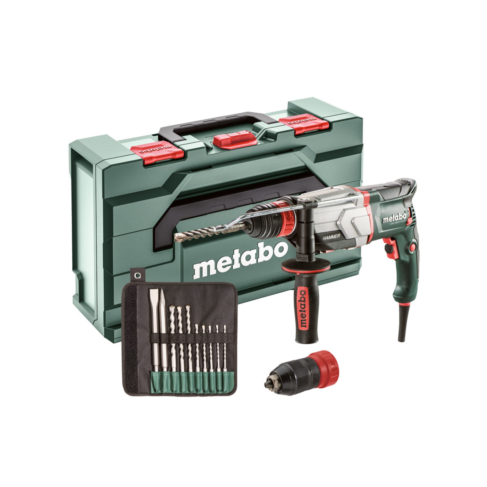 Metabo Multihammer UHE 2660-2 Quick Set (600697510) - metaBOX 145 L Gerät, Elektrische Bohrmaschine, Werkzeug