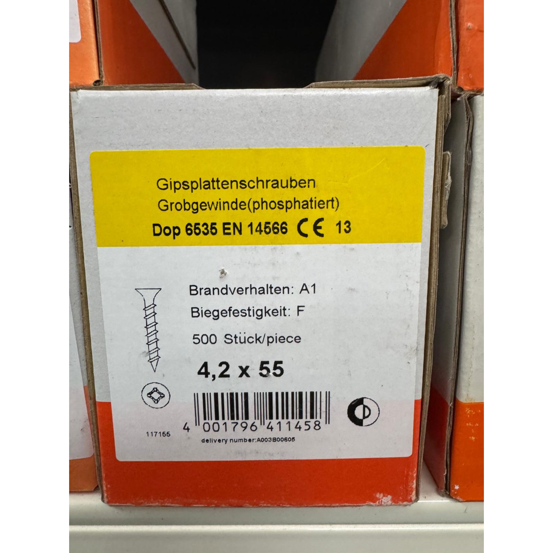 Schrauben, Gipsplatten schrauben, 4,2 x 55, phosphatiert, Kartonverpackung