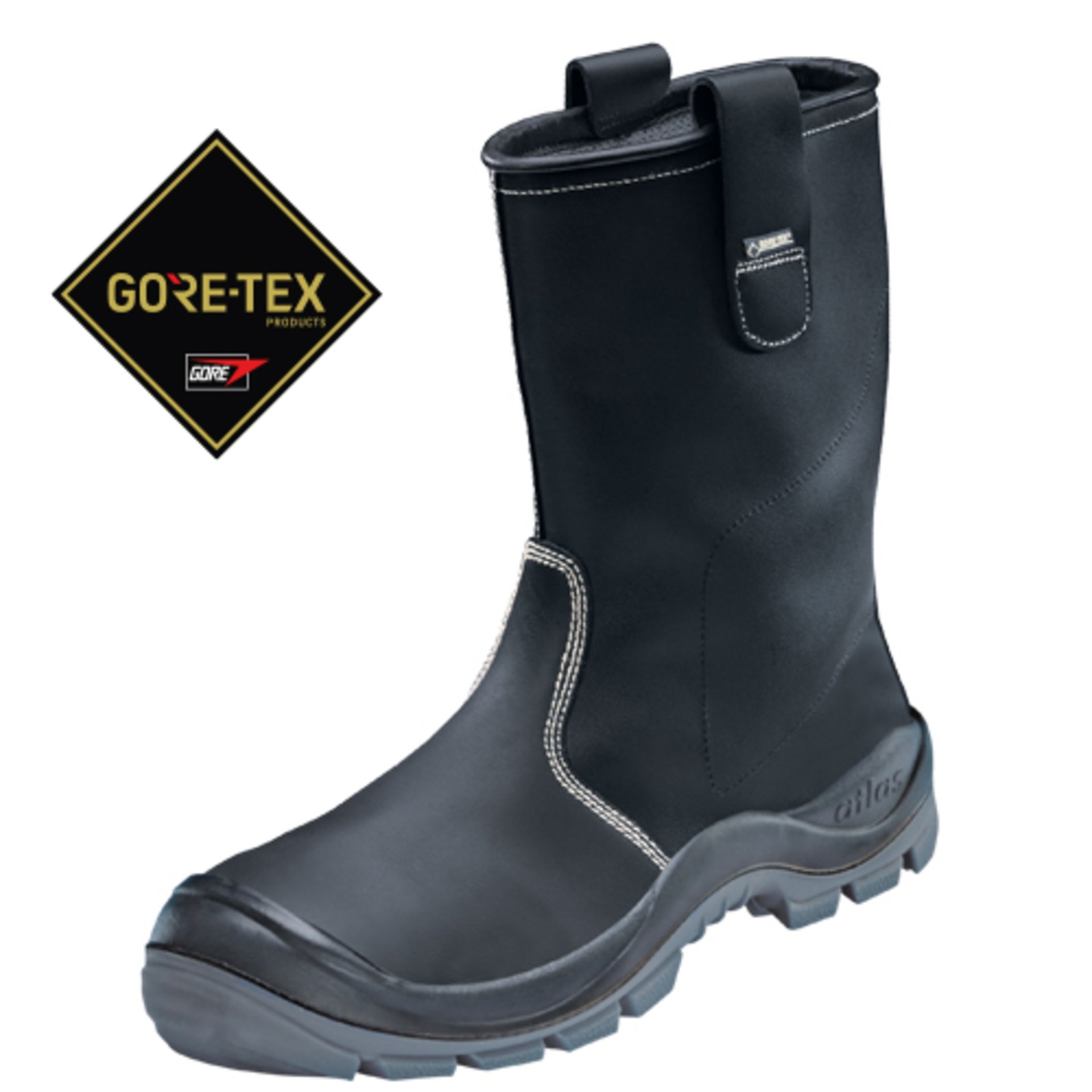 Gummistiefel, Stiefel, Gore-Tex, schwarz, Stiefel mit Schnappverschluss