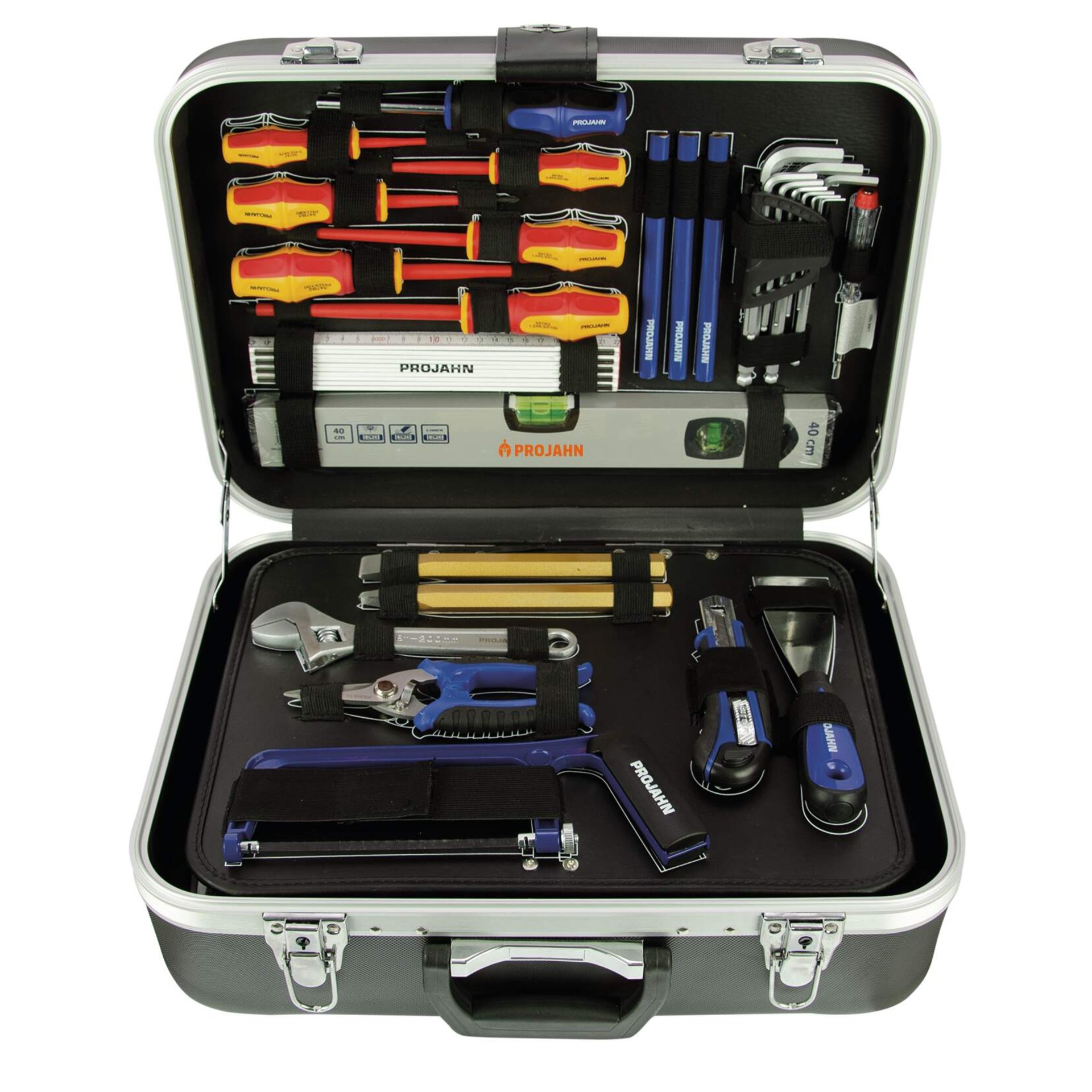 Werkzeugkoffer, Schraubendreher, Zangen, Messwerkzeuge, Schraubenschlüssel