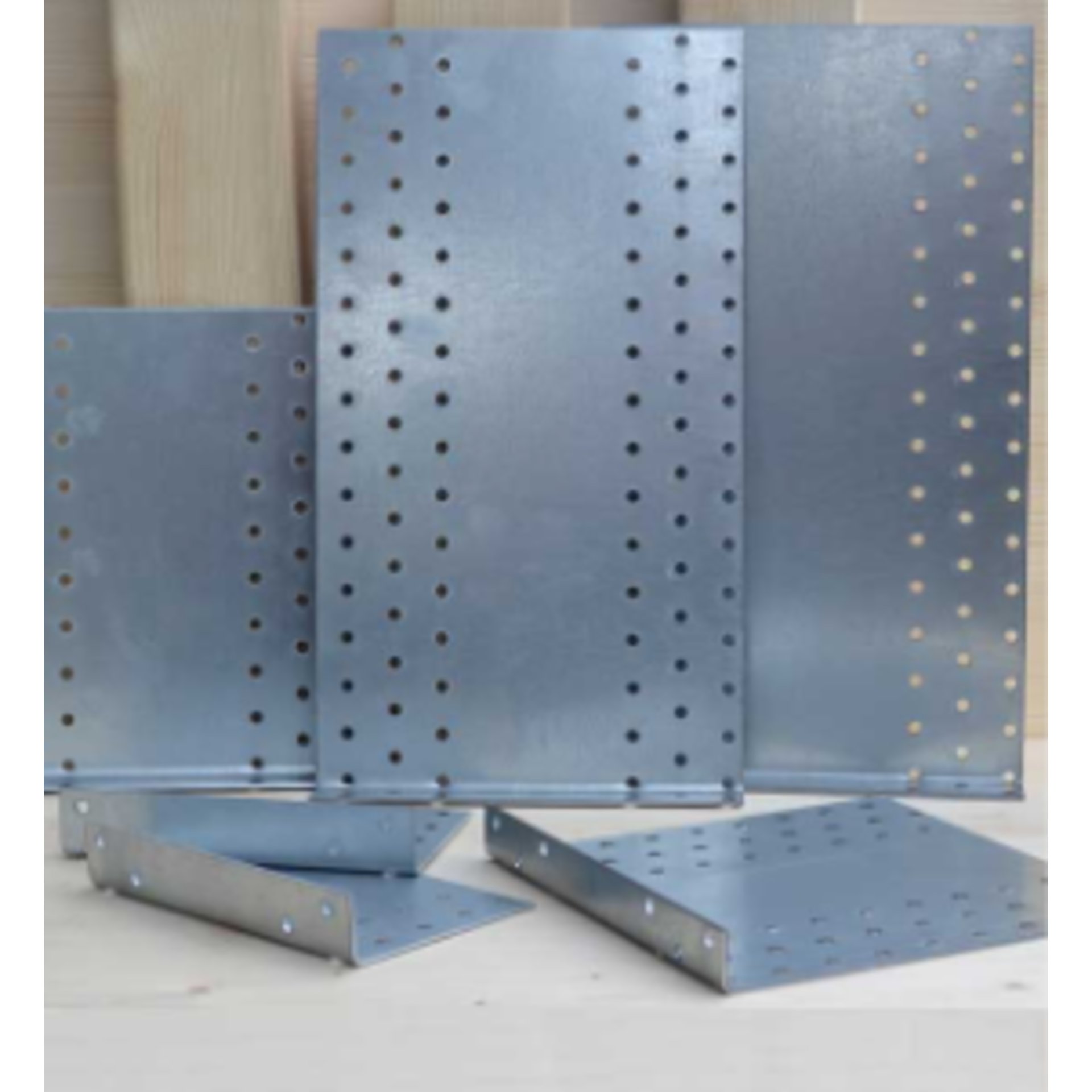 stahl, Perforiert, Metallplatte, Montageset, verschraubt