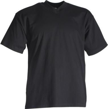 T-Shirt schwarz mit  V-Ausschnitt, JOB