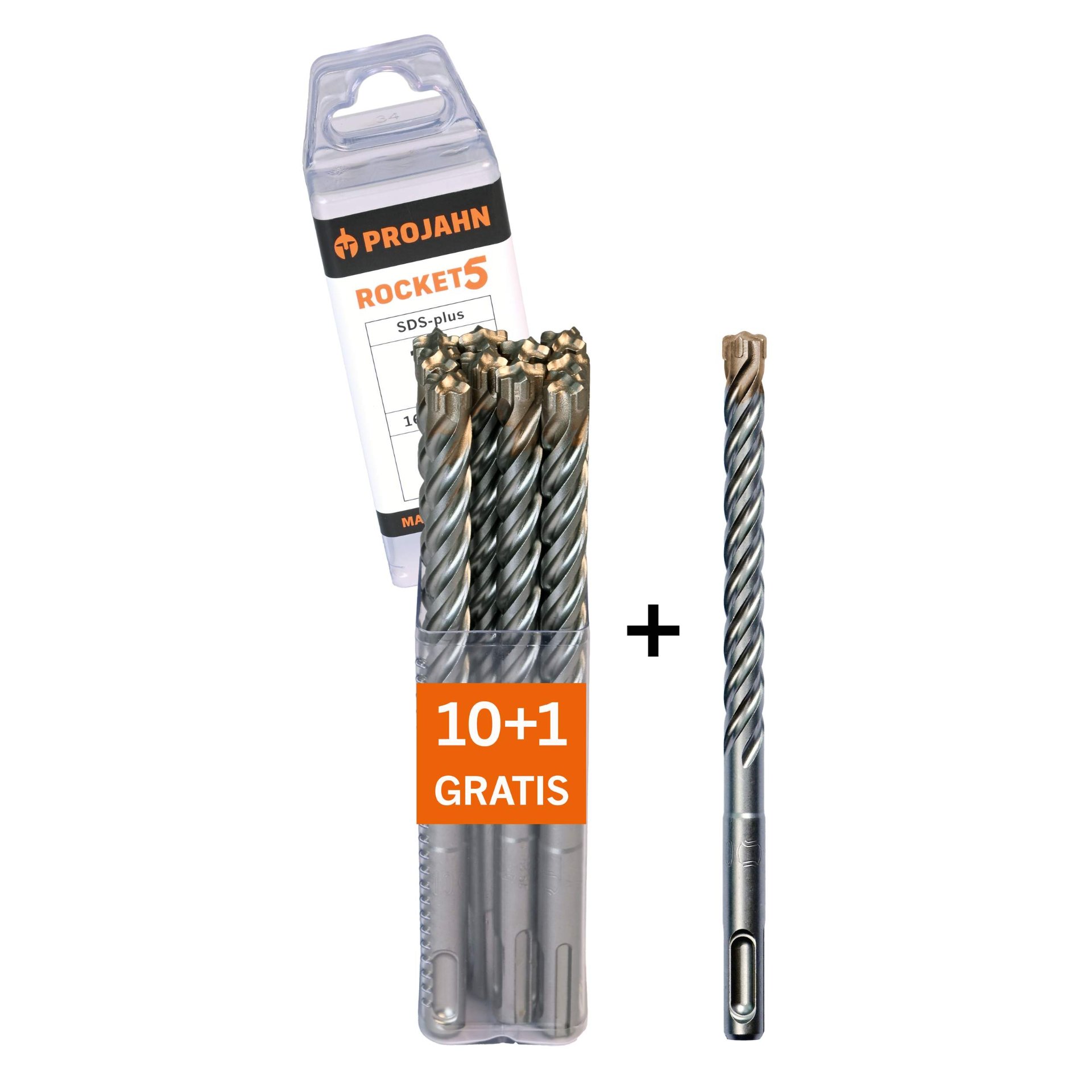 bohrer, hammerbohrer, fräser, stahl, 10+1 gratis