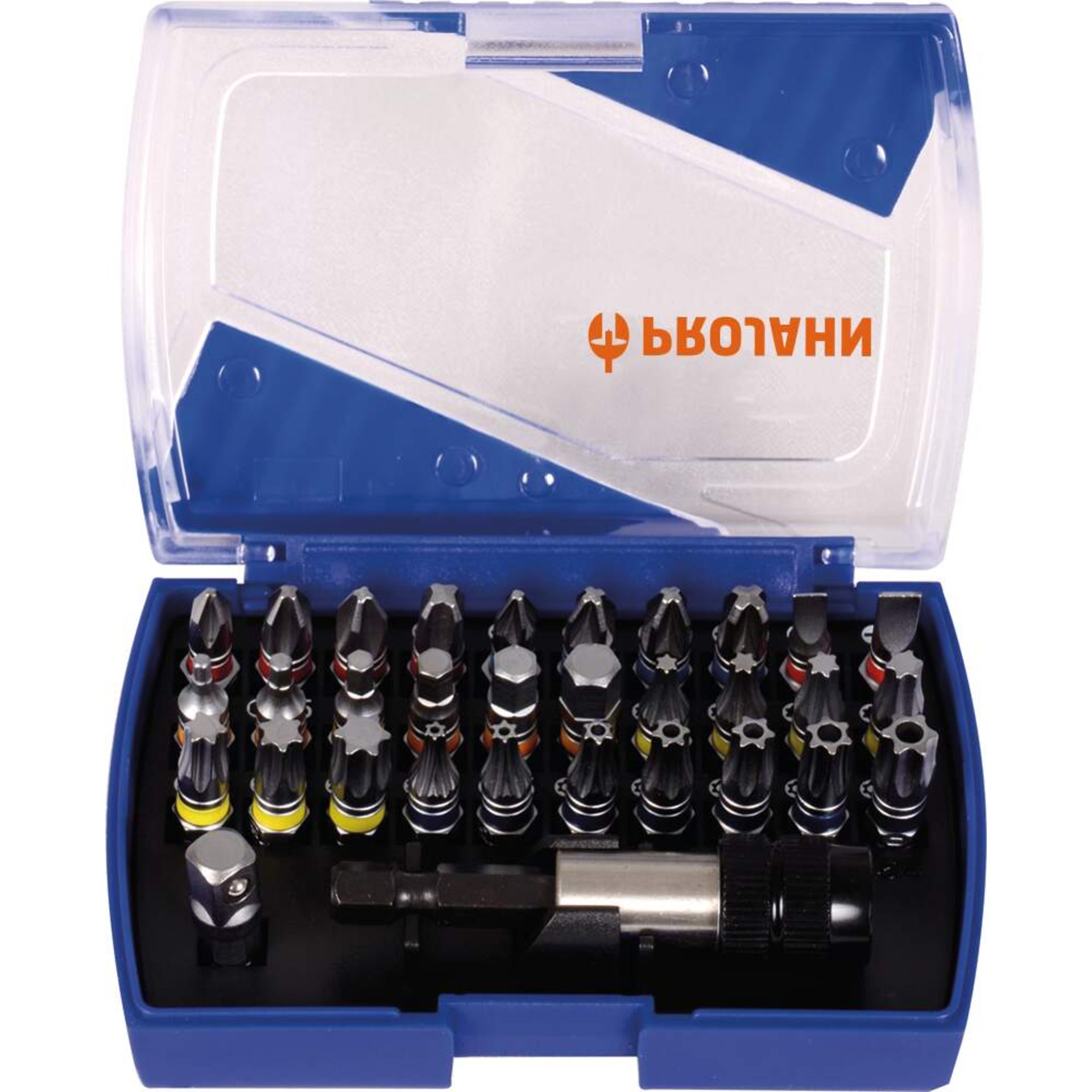 Dokumentation, Schraubenset, Bohrer, Bits, Koffer