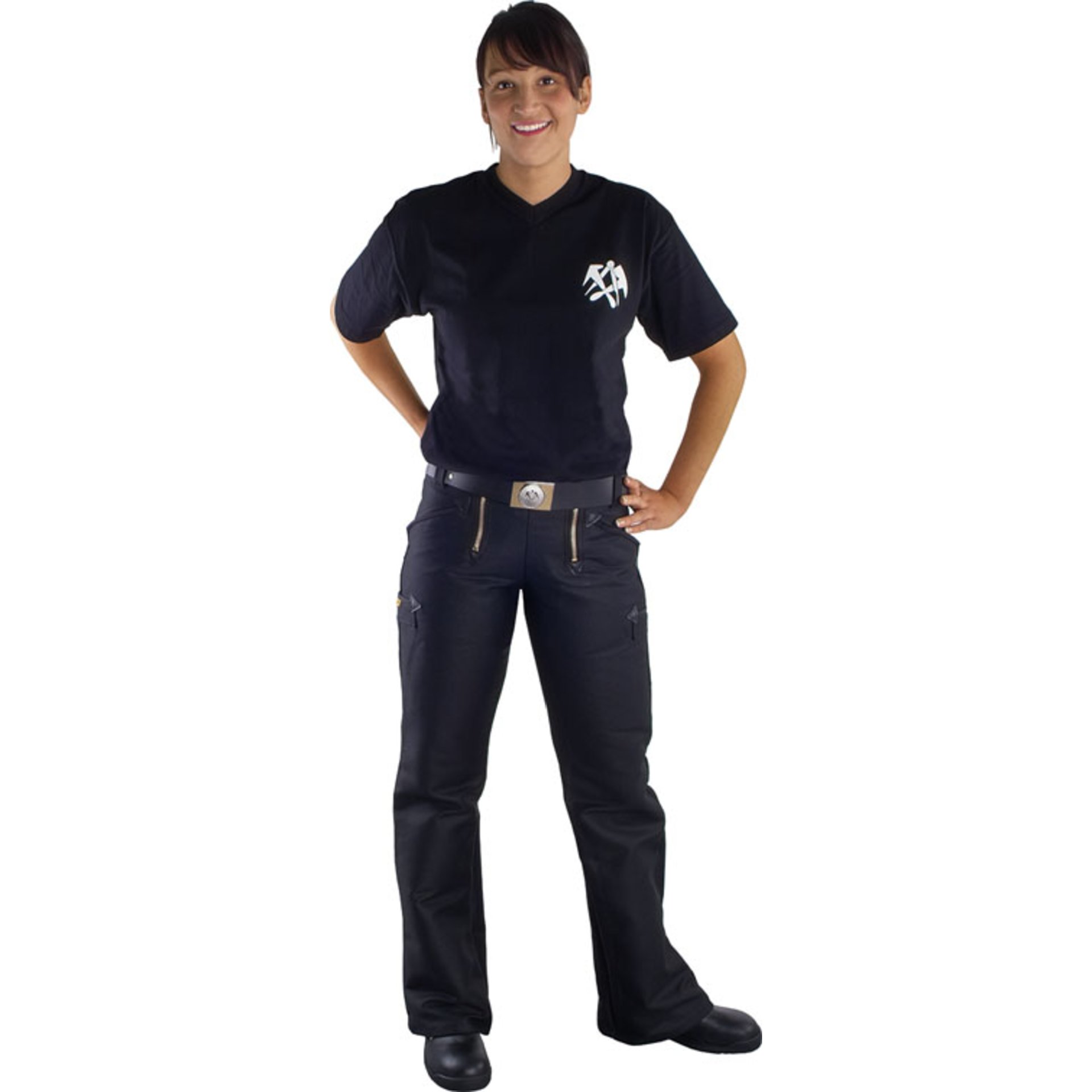 Hosen, T-shirt, Person, Stehend, Hemd