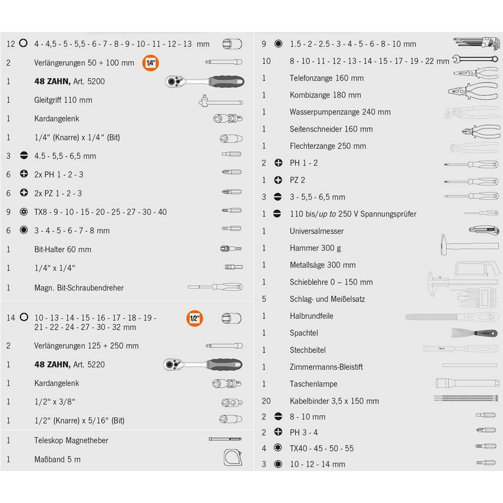werkzeugset, schraubendreher, schlüssel, zange, zubehör
