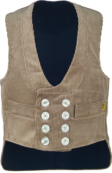 53241 Zunftweste aus Trenkercord mörtel mit Nierenschutz, JOB