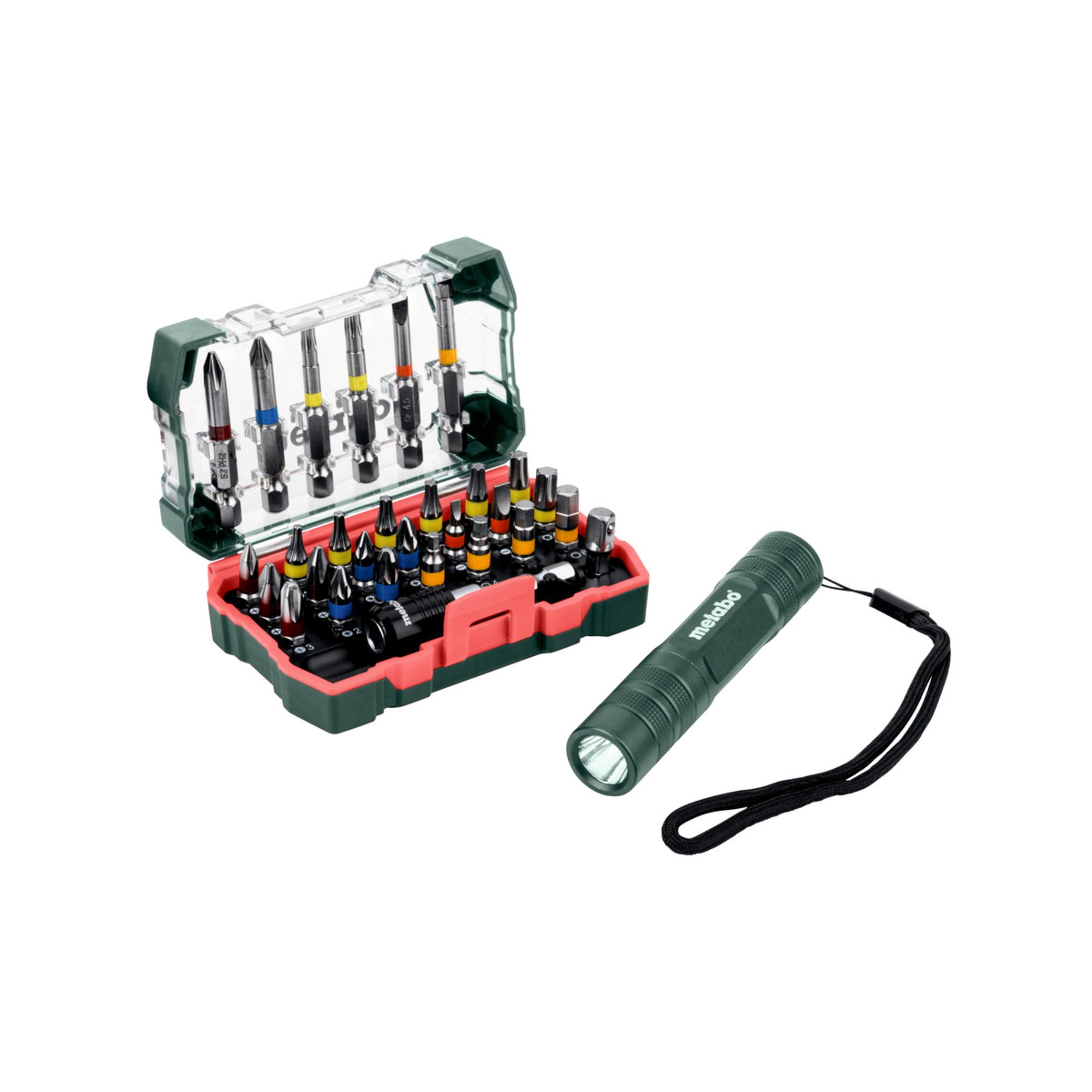 Metabo Bit-Box SP, 29-teilig + Mini Flash light (626721000) Gerät
