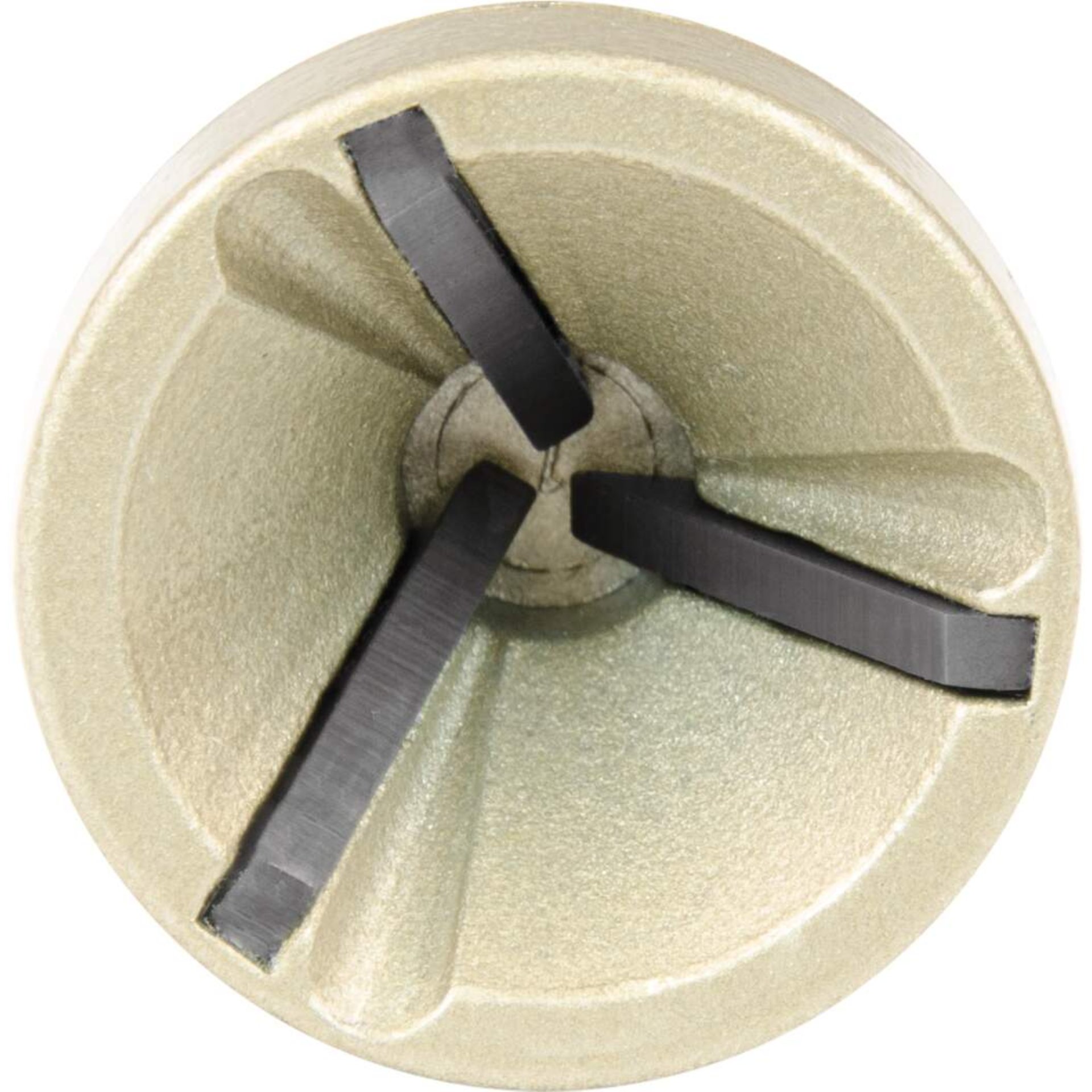 Kobelnut, Dreiblattiges Schneidewerk, Messerschneide, Metallisch beige, Werkzeugkopf