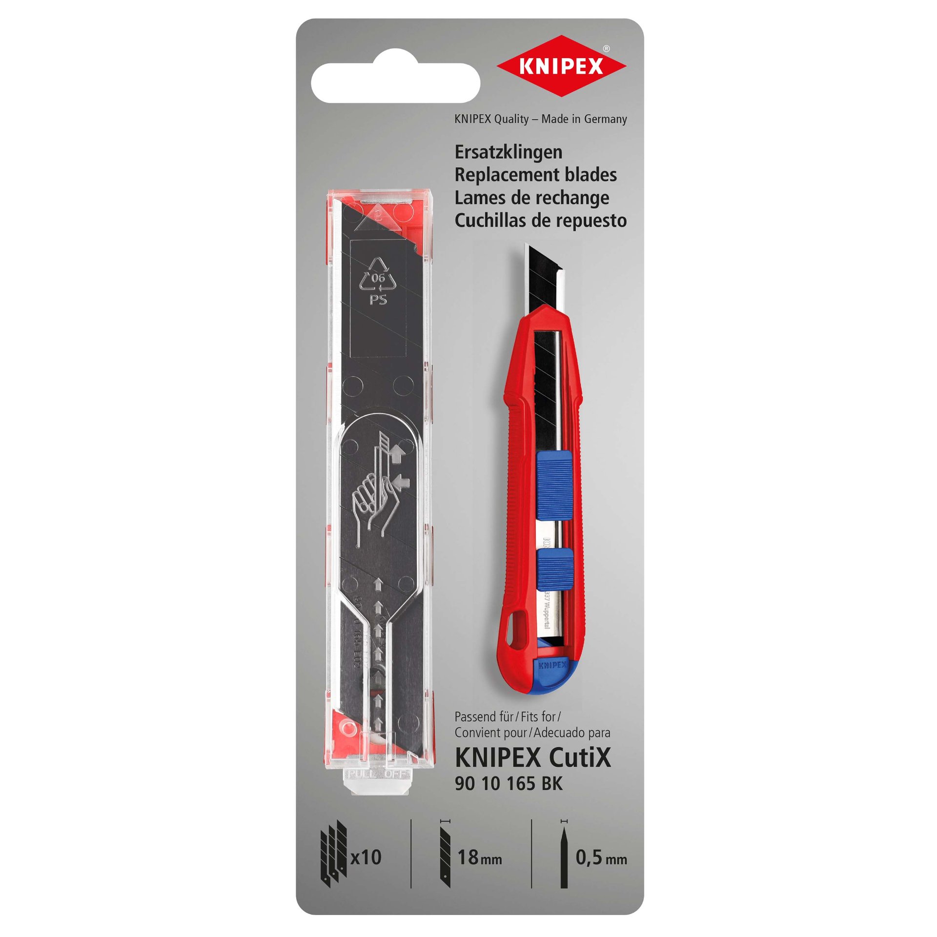 KNIPEX 90 10 165 E02 Ersatzklingen für 90 10 165 BK (10x)