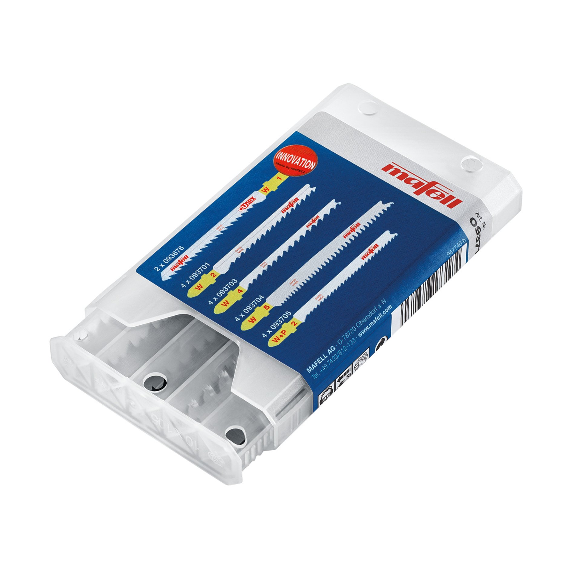 Mafell Sortiment 1, 4 x W2, W+P2, W5, W4, 2 x CUnex W1