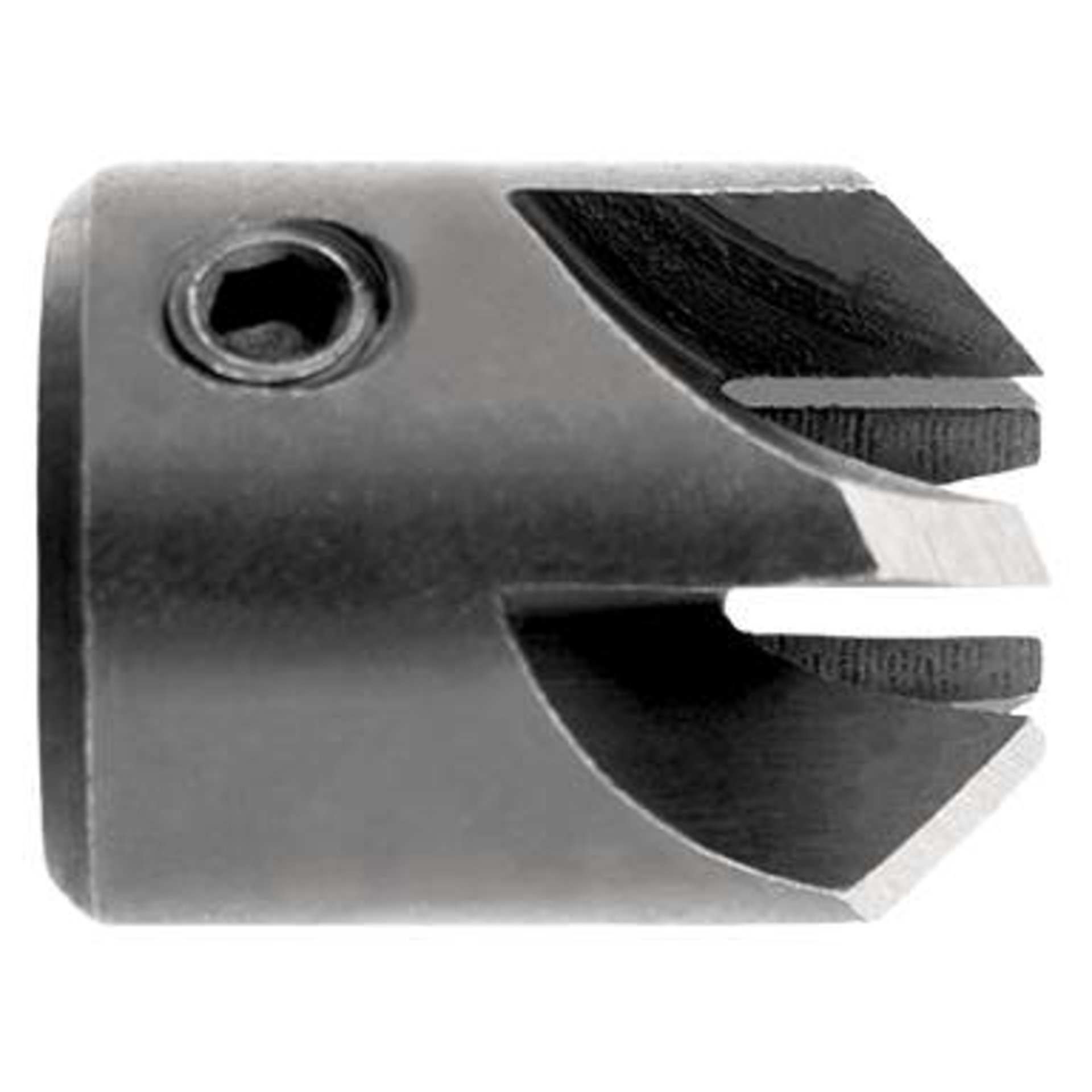 sconned tag?, drill bit holder?, clamp?, metal tool piece, black silver