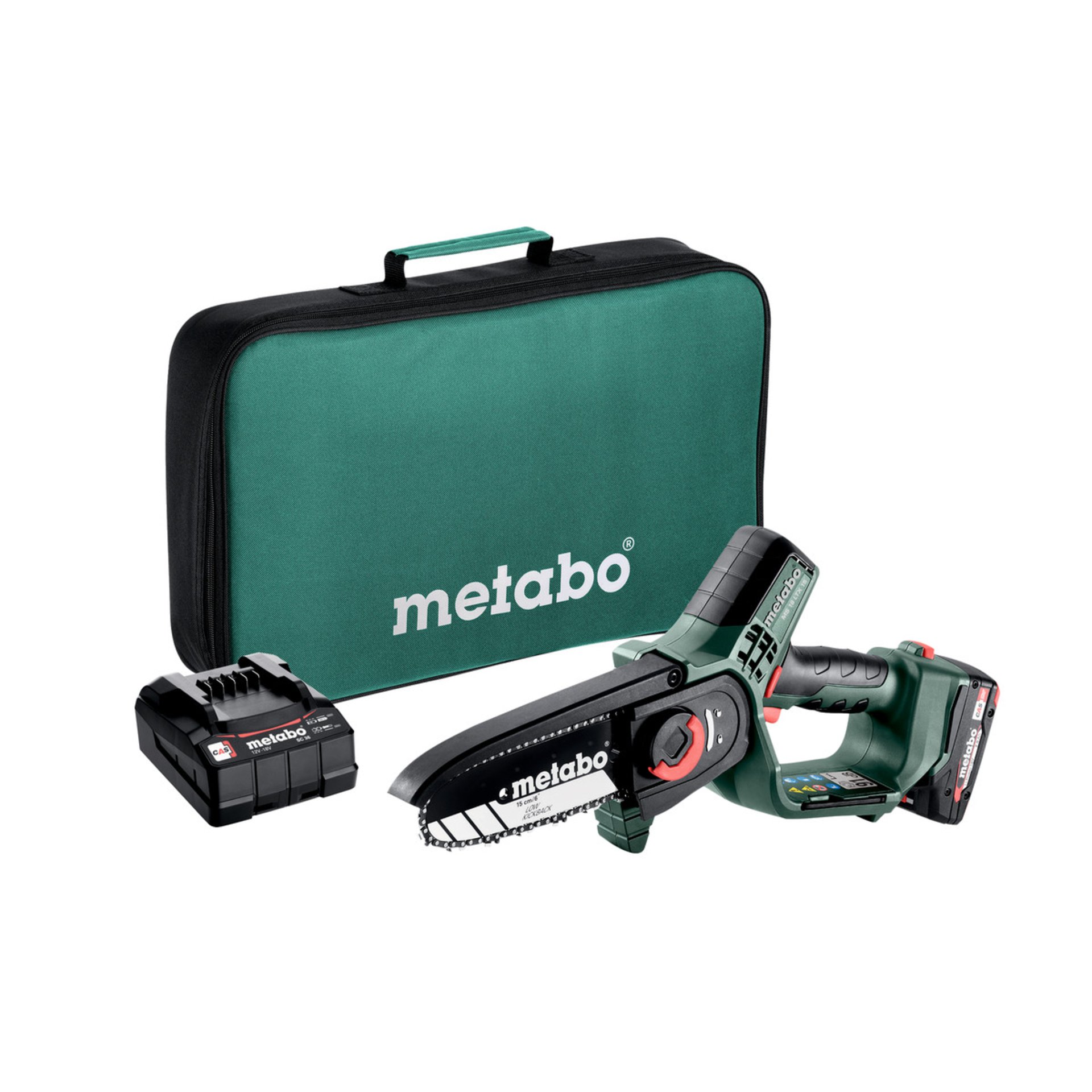 Metabo Akku-Gehölzsäge MS 18 LTX 15 (600856500) - Werkzeugtasche Metabo Akku-Gehölzsäge MS 18 LTX 15 (600856500) - Werkzeugtasche