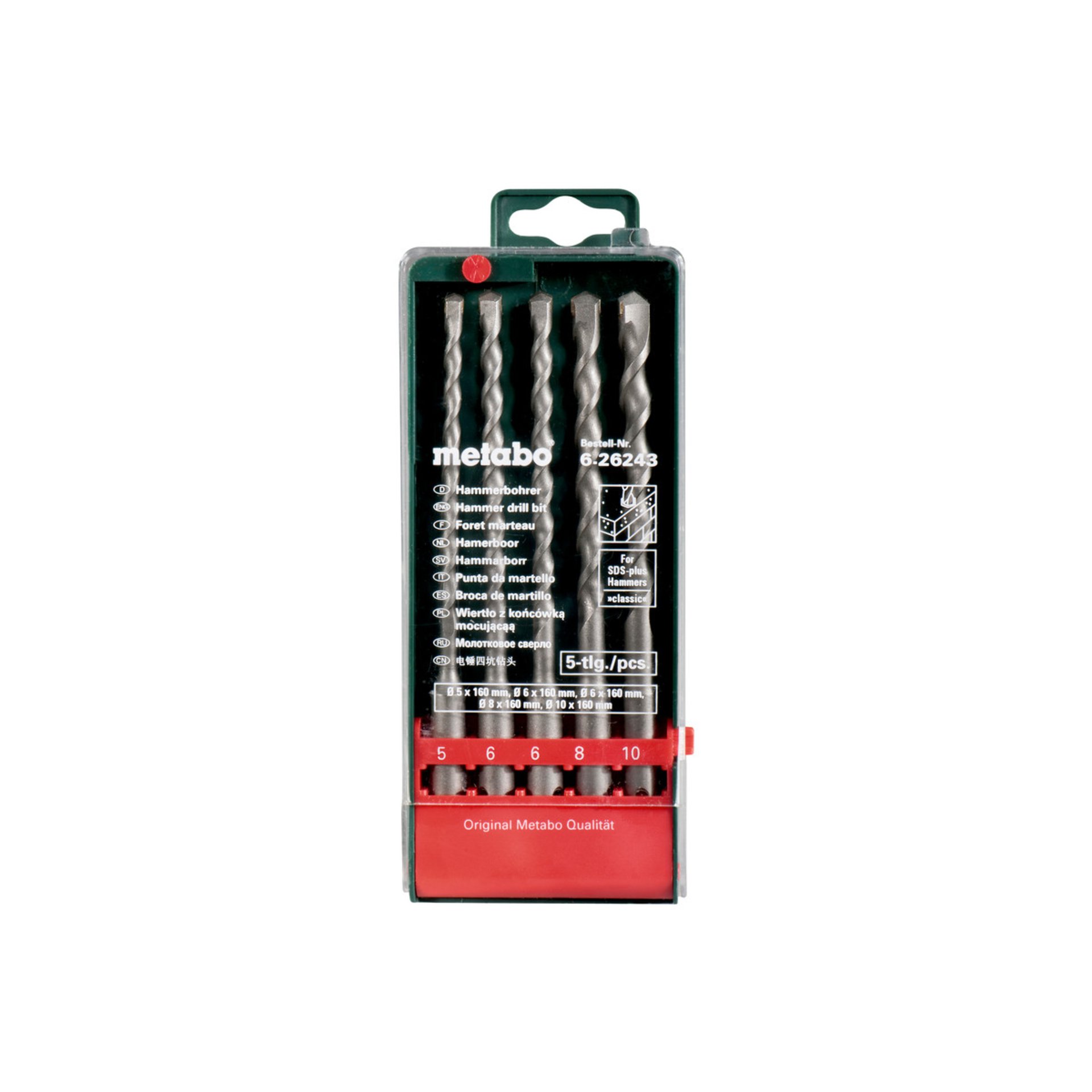 Metabo SDS-plus Classic-Bohrersatz 5-teilig (626243000) Metabo SDS-plus Classic-Bohrersatz 5-teilig (626243000)