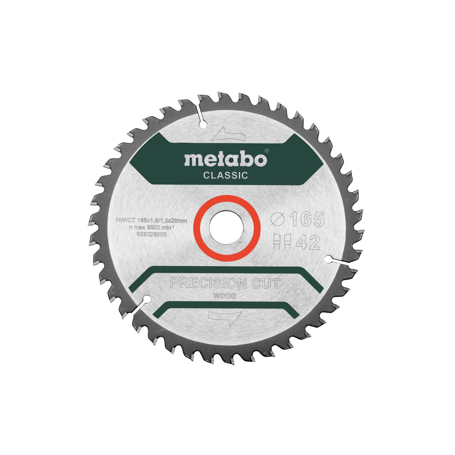Metabo Sägeblatt "precision cut wood - classic"", 165x20 Z42 WZ 5° (628026000) Elektronik, Hardware, Computerausrüstung, Maschine, Rad