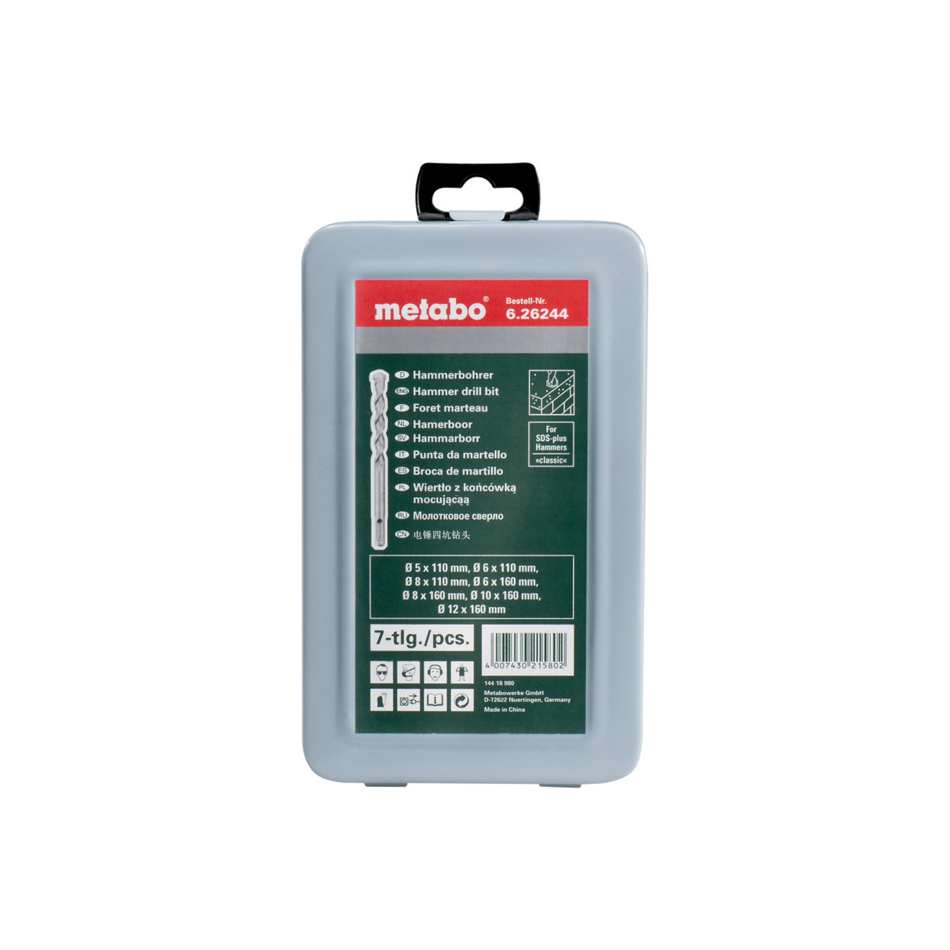 Metabo SDS-plus Classic-Bohrersatz 7-teilig (626244000) Flasche