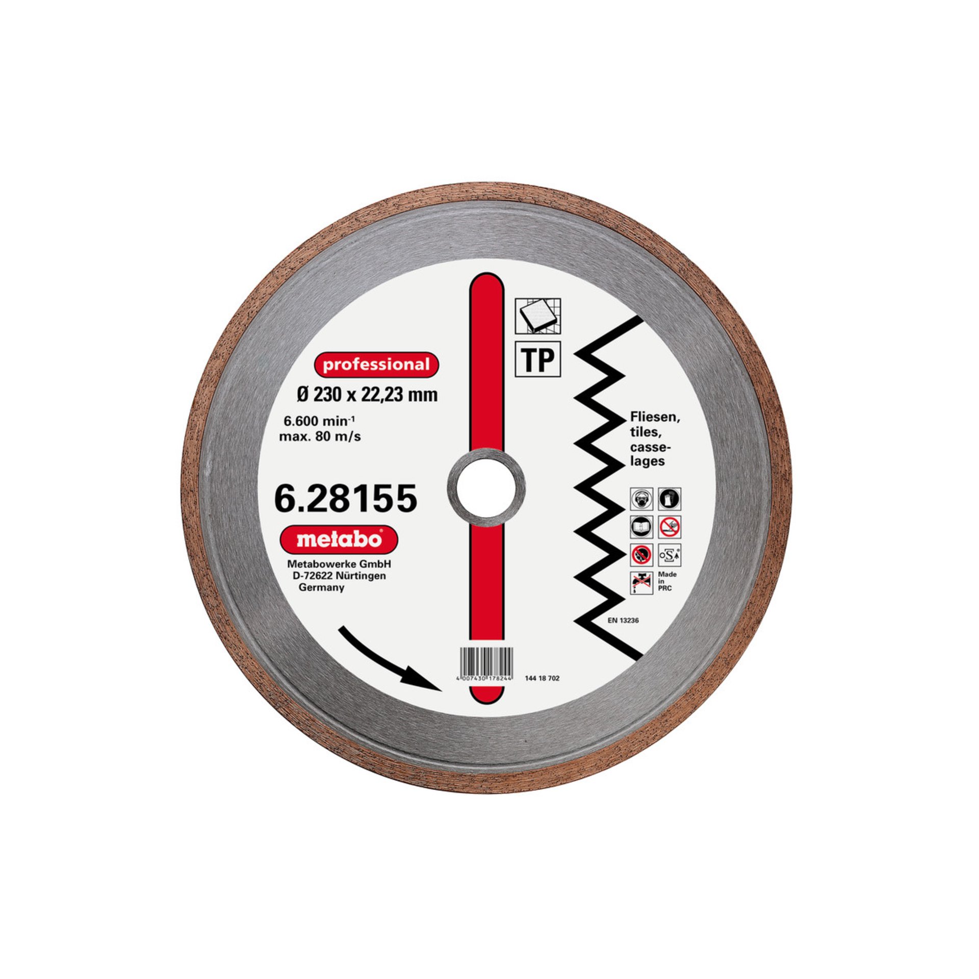 Metabo Dia-TS, 230x1,7x22,23mm, "professional", "TP", Fliese (628155000)