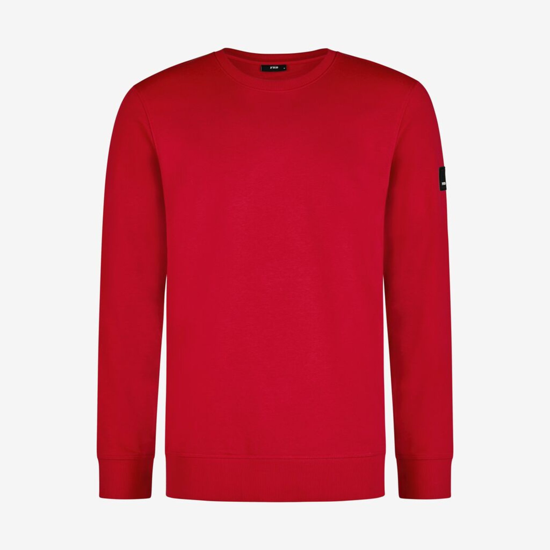 Pullover, Rundhals, Rot, Langarm, Basic