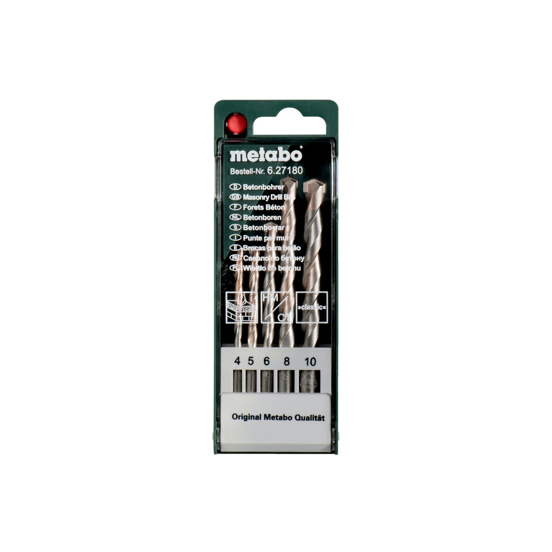 Metabo Beton-Bohrerkassette classic, 5-teilig (627180000) Pinsel, Gerät, Werkzeug